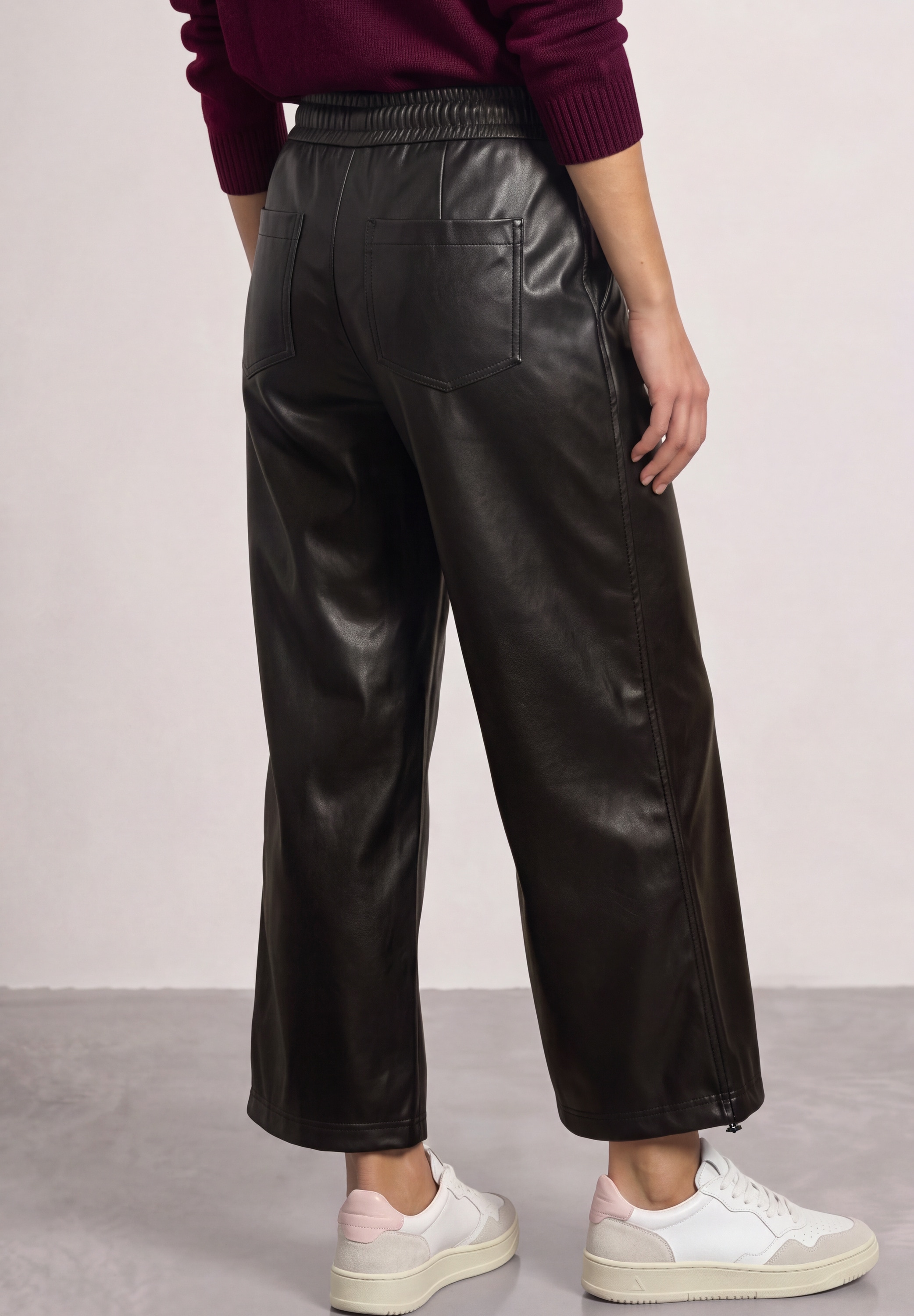 STREET ONE Lederimitathose  High Waist