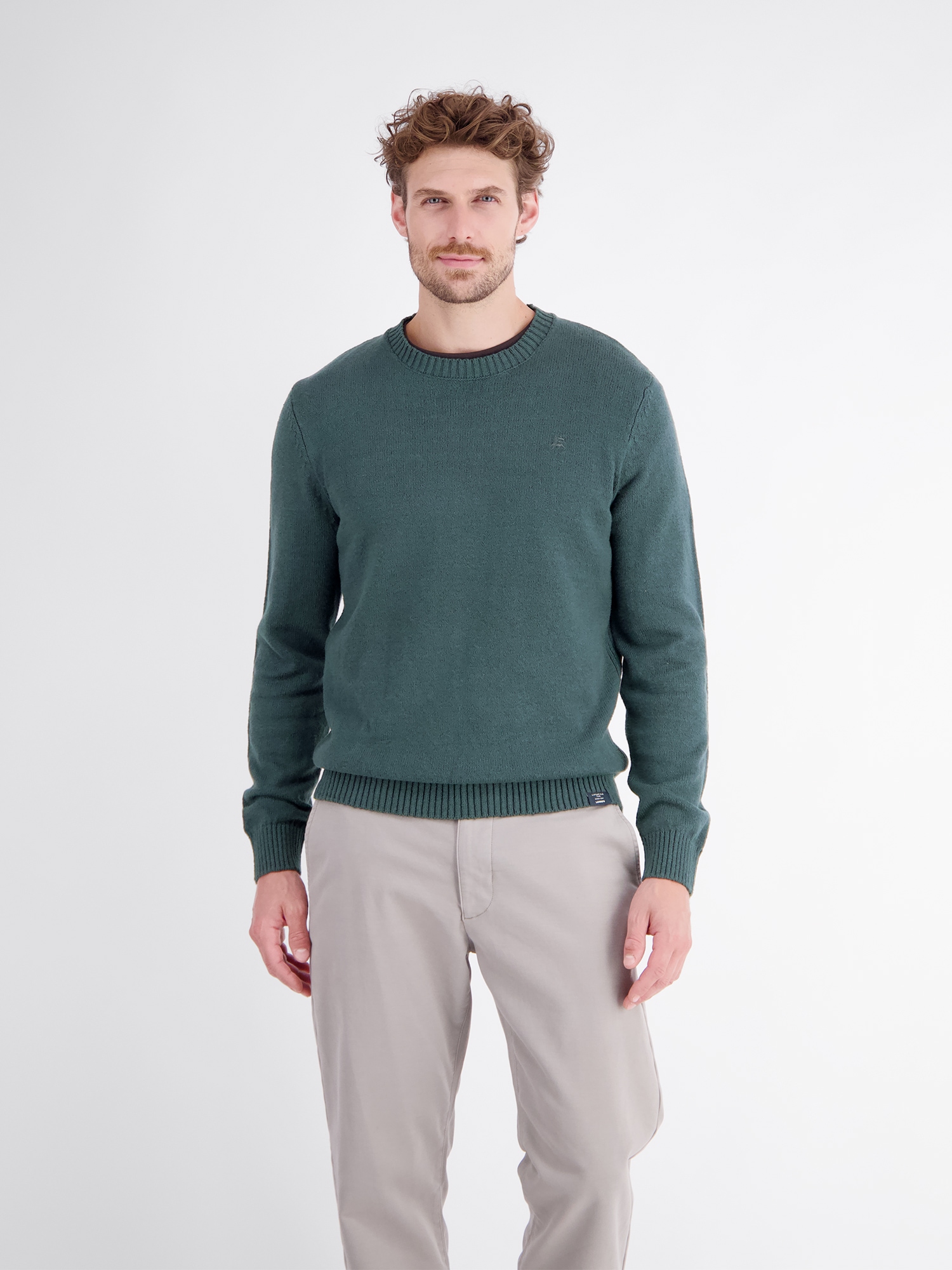 LERROS Strickpullover "Sportiver Strickpullover aus bequemer, weicher Baumwolle"