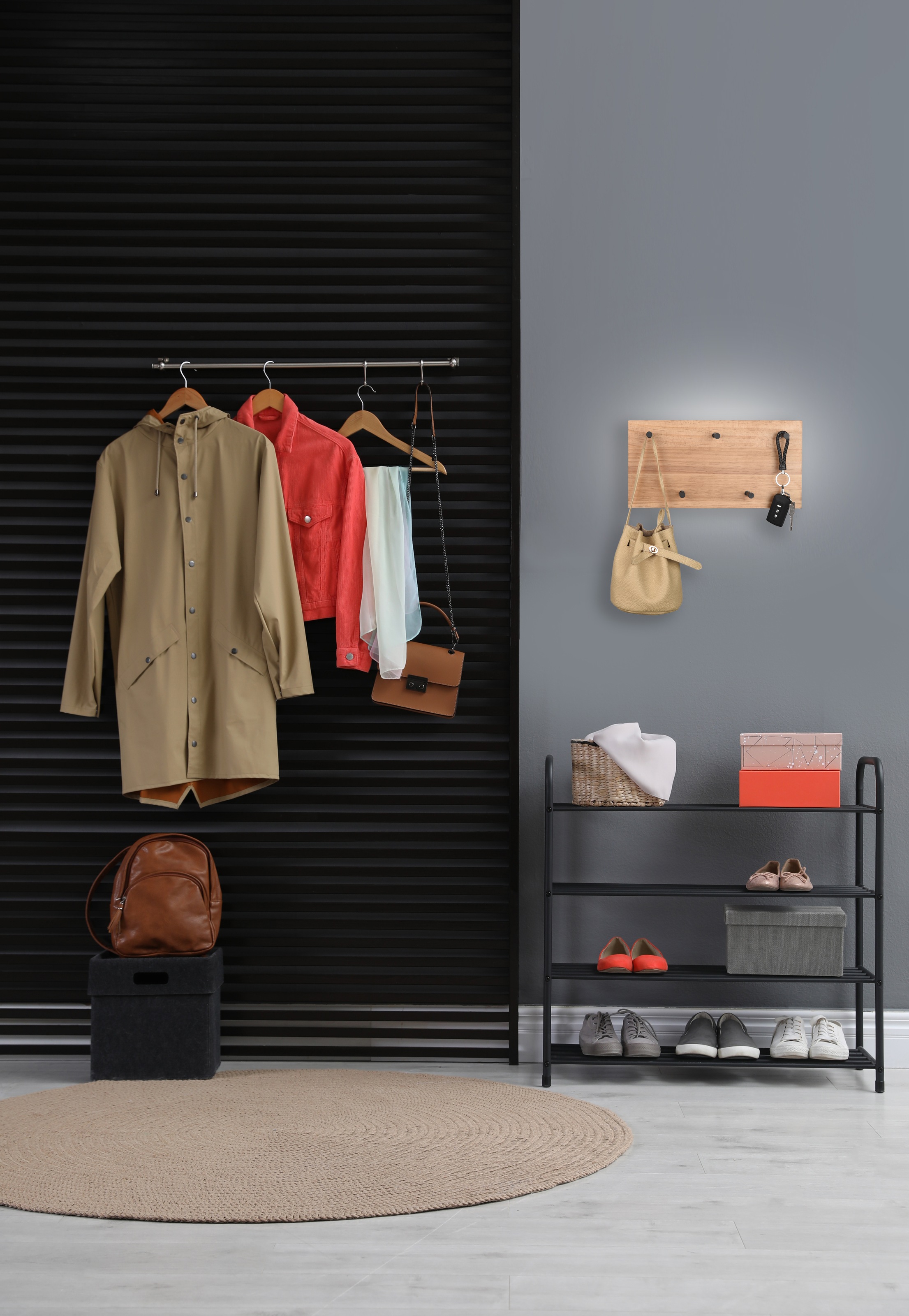 MIRRORS AND MORE Wandgarderobe "Samantha" 1 Stk. tlg. günstig online kaufen
