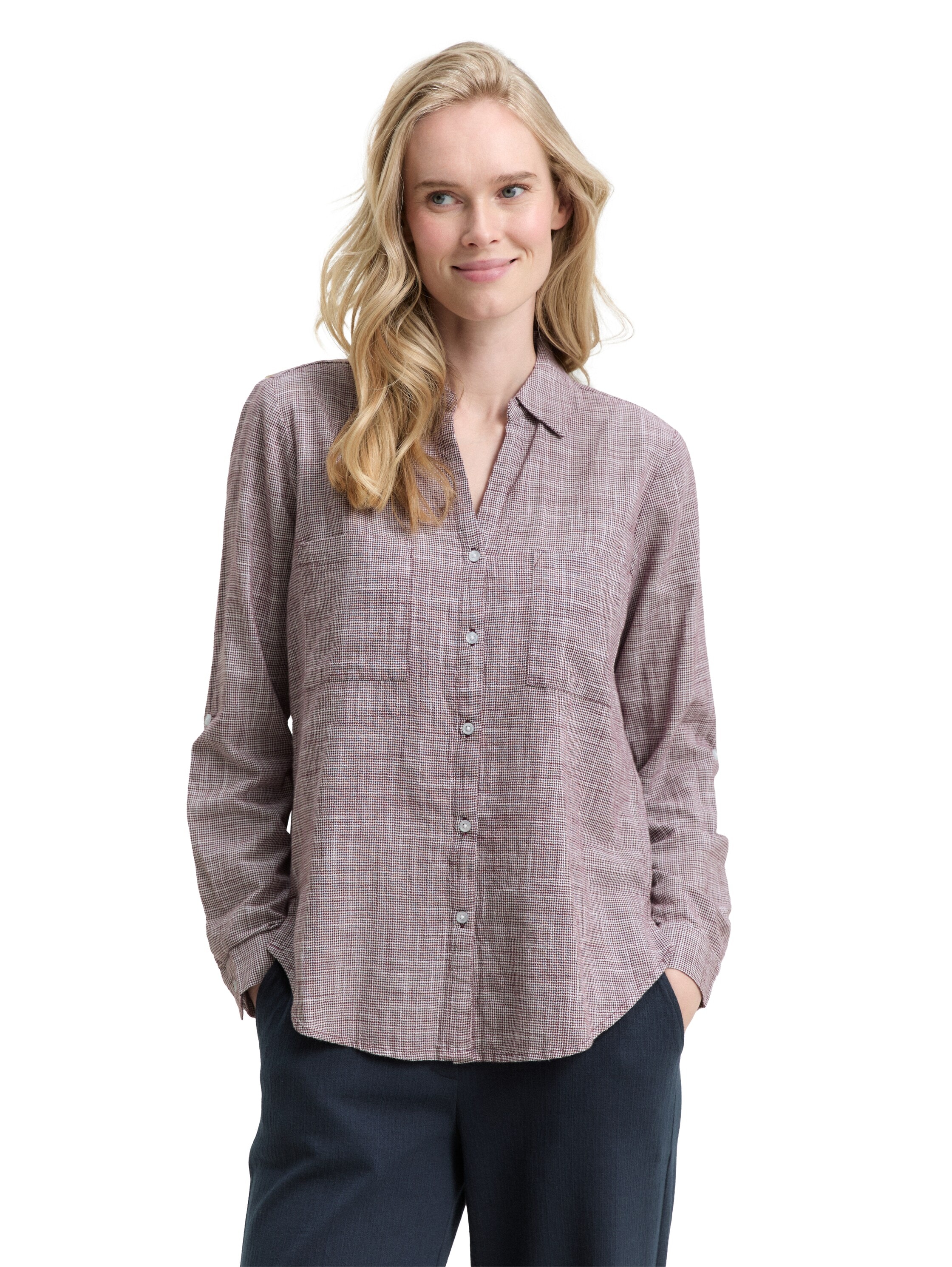 TOM TAILOR Langarmbluse "Regular" mit Brusttaschen günstig online kaufen