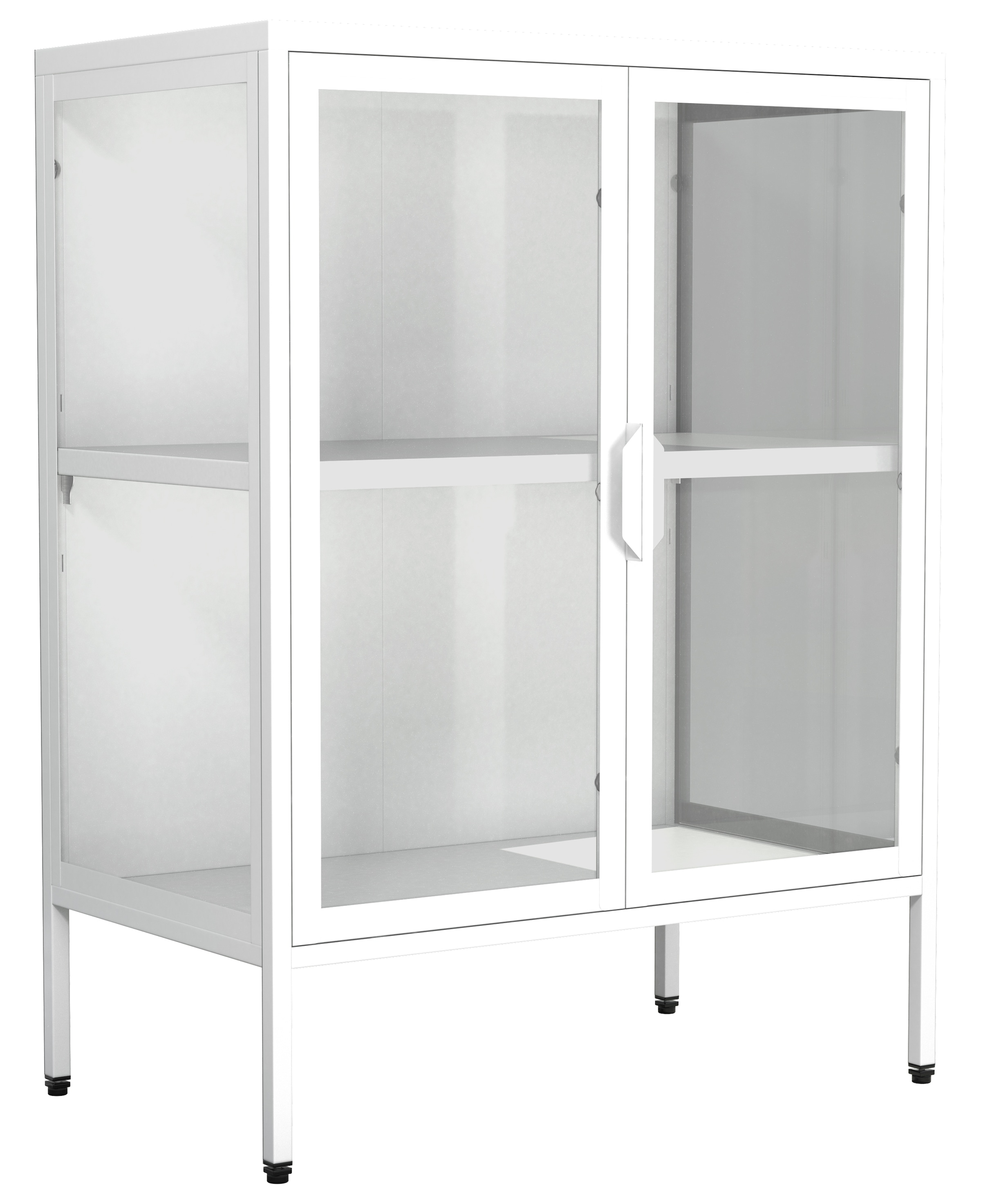 VCM Vitrine »VCM Glasvitrine stehend | Vitrine Glas mit ESG-Sicherheitsglas | Maße ca. H. 80 x B. 60 x T. 35 cm | Standvitrine Glas | Modern und platzsparend | Glas Vitrinenschrank ¿ Floka S«, (1 St.)