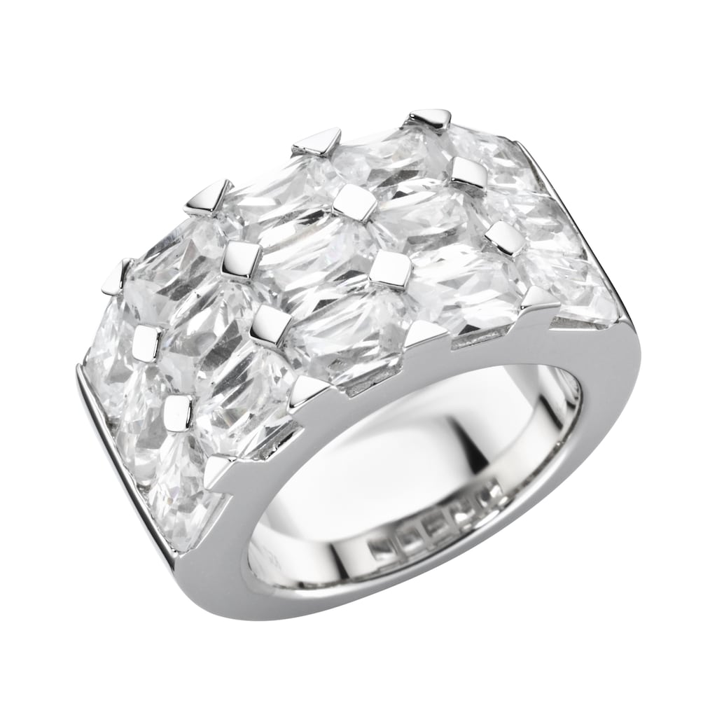 GIORGIO MARTELLO MILANO Silberring »mit weißen Zirkonia Silber 925« GIORGIO MARTELLO MILANO Silberring »mit weißen Zirkonia Silber 925«