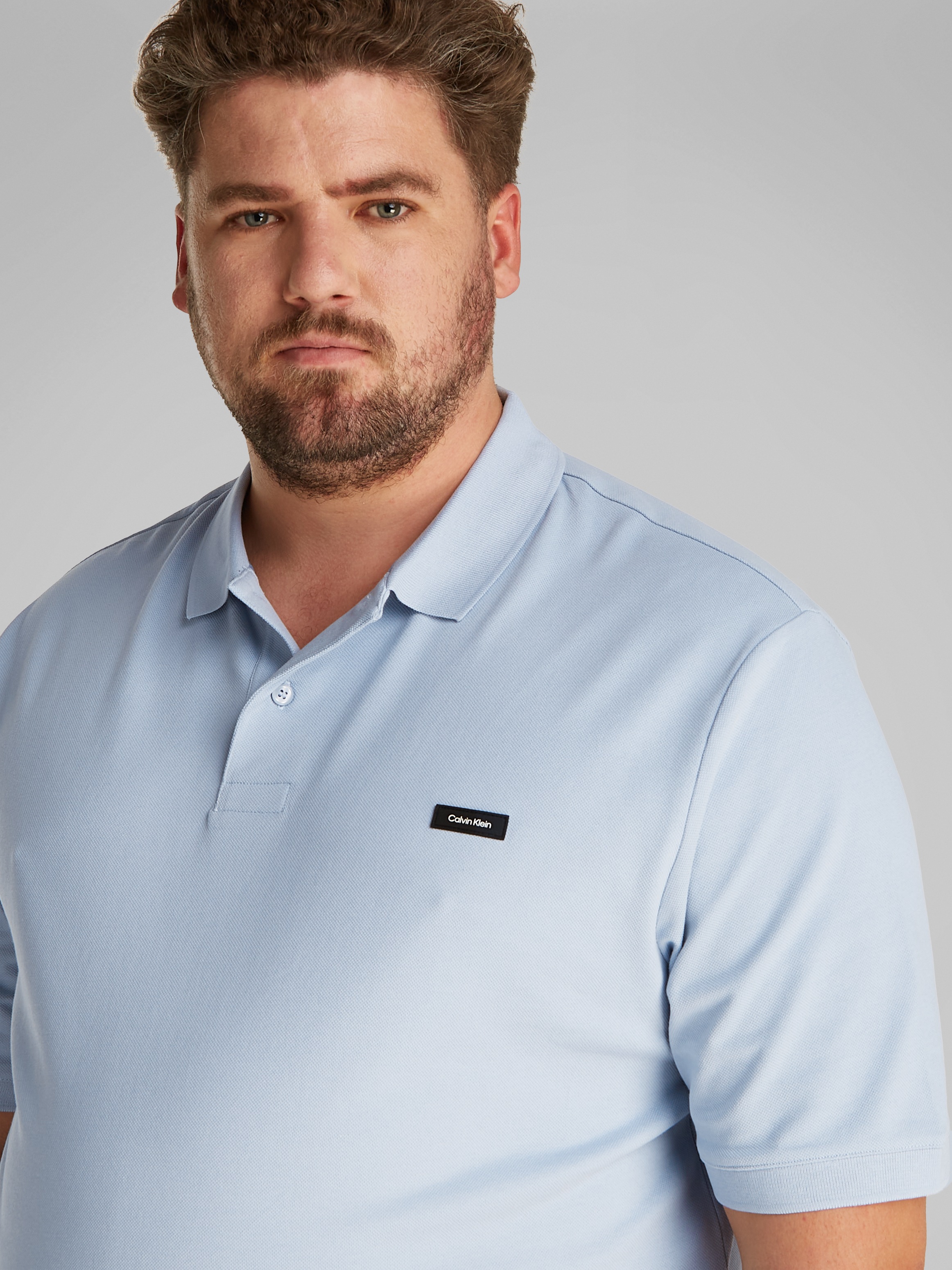 Calvin Klein Big&Tall "BT-STRETCH PIQUE SLIM POLO" in großen Größen mit Pol günstig online kaufen