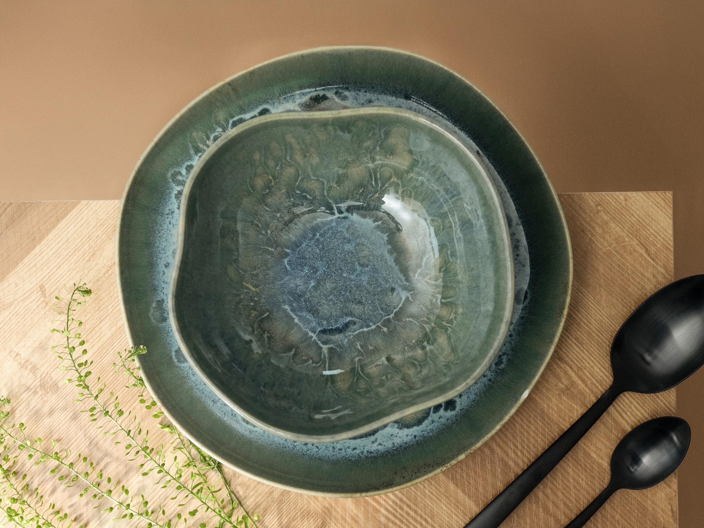 CreaTable Speiseteller »Yuki« Teller Set, reaktiver Digitaldruck, jedes Stück ein Unikat