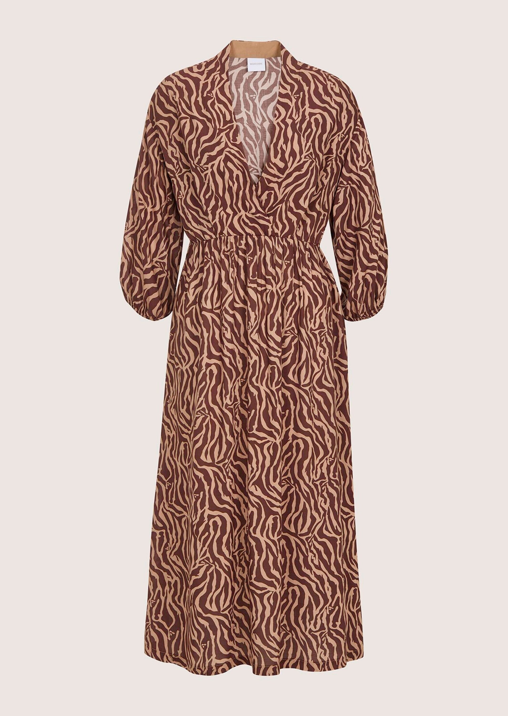 MADELEINE Midikleid "Sommerkleid Wickelkleid mit Allover-Print" Wickeloptik günstig online kaufen