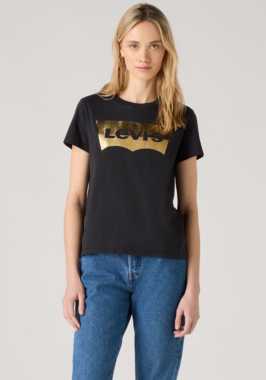 Levis Rundhalsshirt "THE PERFECT TEE" mit Logo im Metallic-Holo Print günstig online kaufen