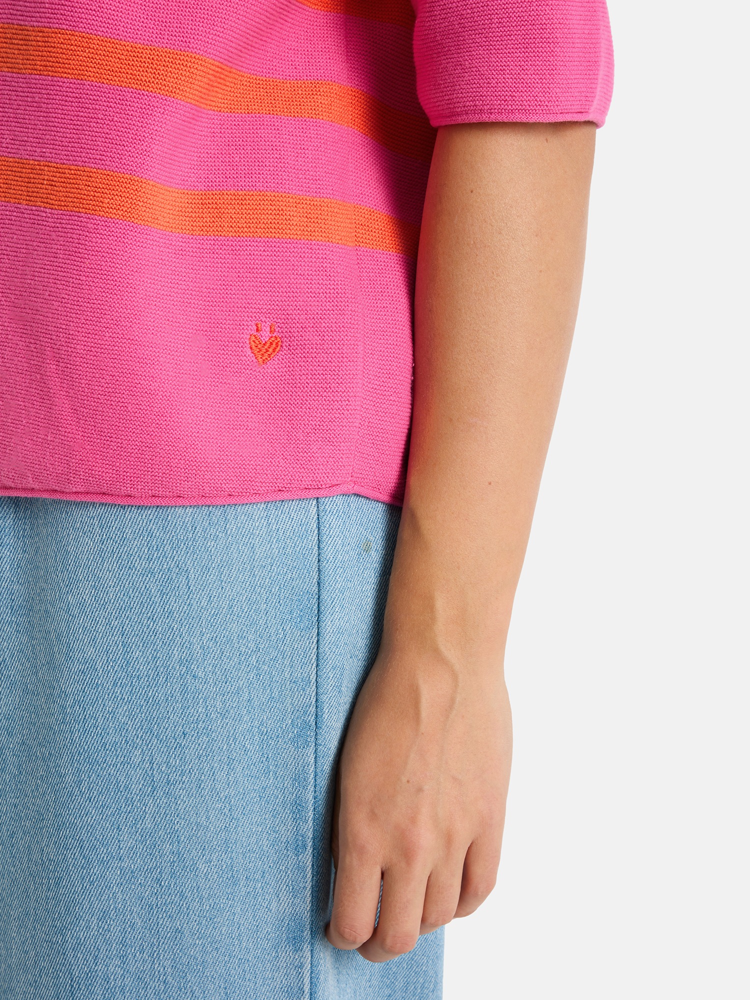 Thumbnail - Lieblingsstück Kurzarmpullover "KlerariEP" Halbarm mit Rundhals, gestreift