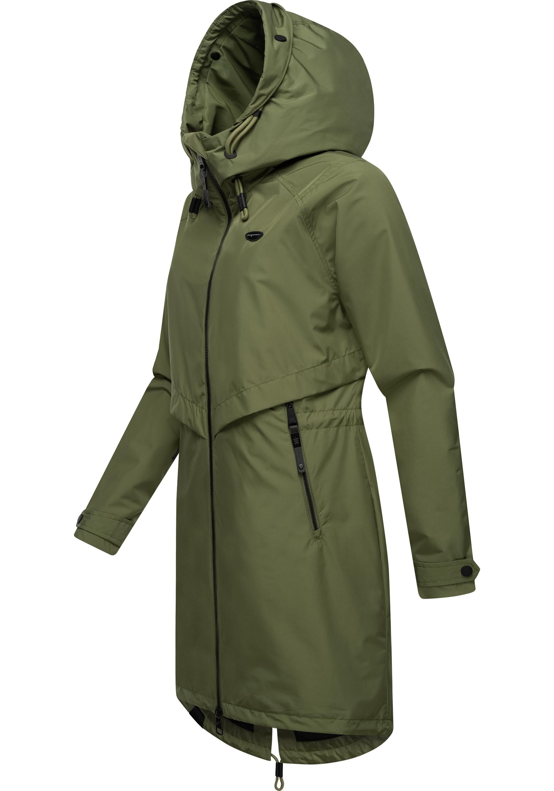 Ragwear Jerseymantel »Frodik«, Wasserdichter oversized Damen Parka für die Übergangszeit