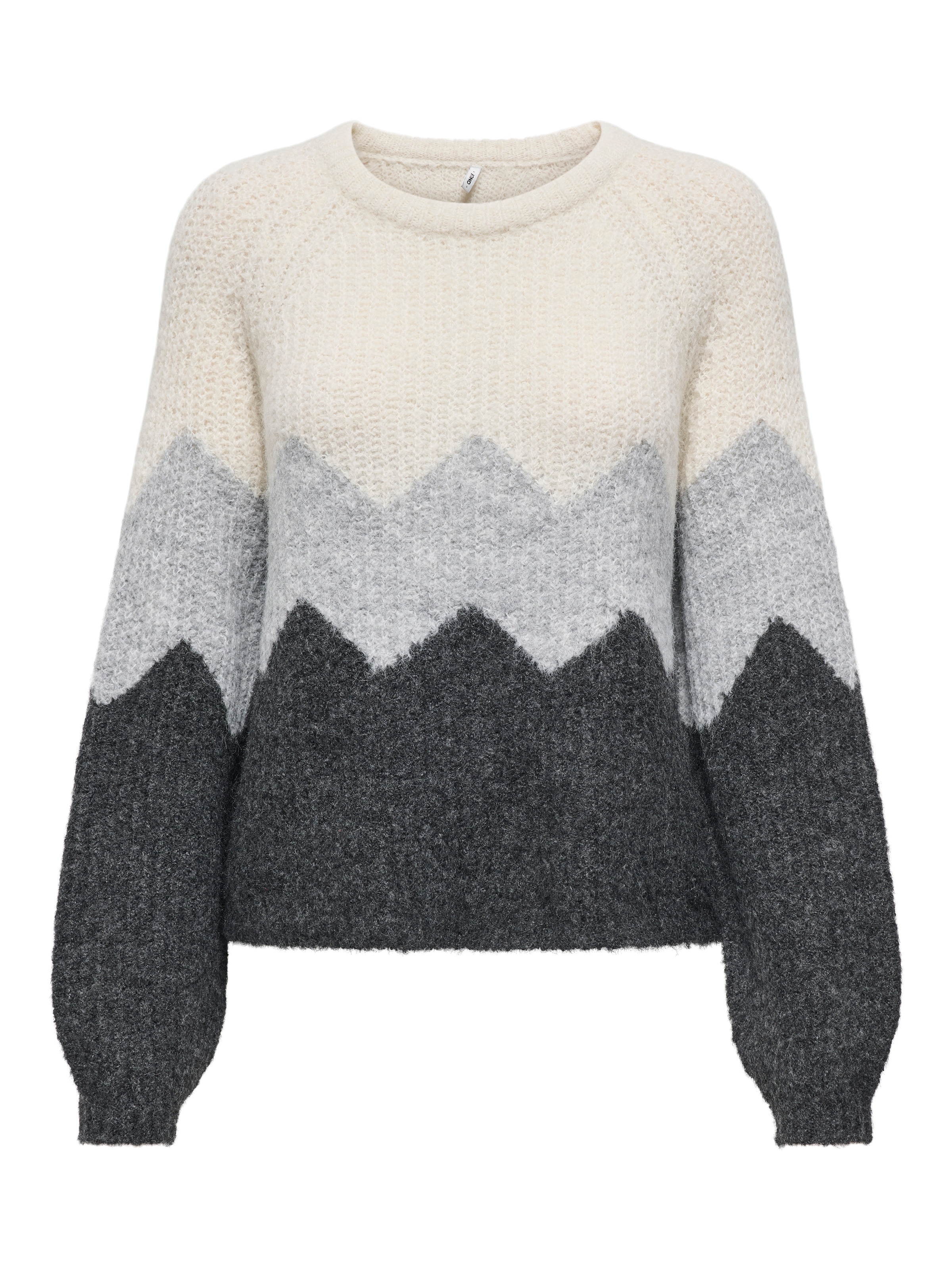 ONLY Strickpullover "ONLMAE LIFE LS ZIGZAG O-NECK KNT" günstig online kaufen