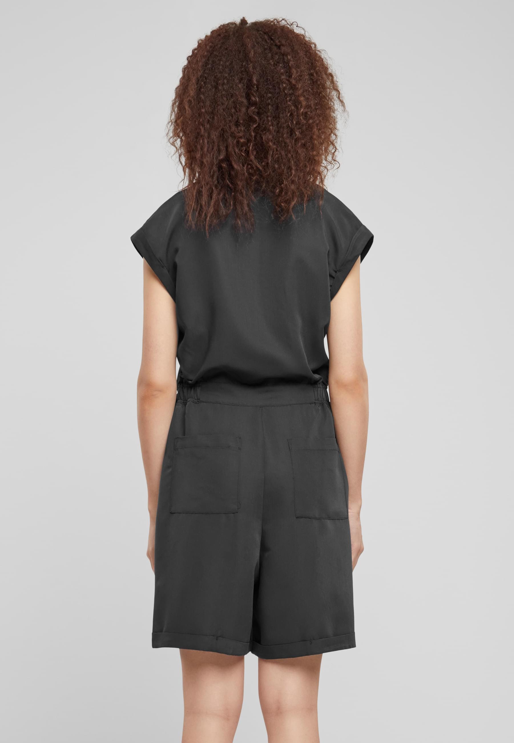 URBAN CLASSICS Jumpsuit »Urban Classics Damen Ladies Viscose Twill Jumpsuit«, (1 tlg.)