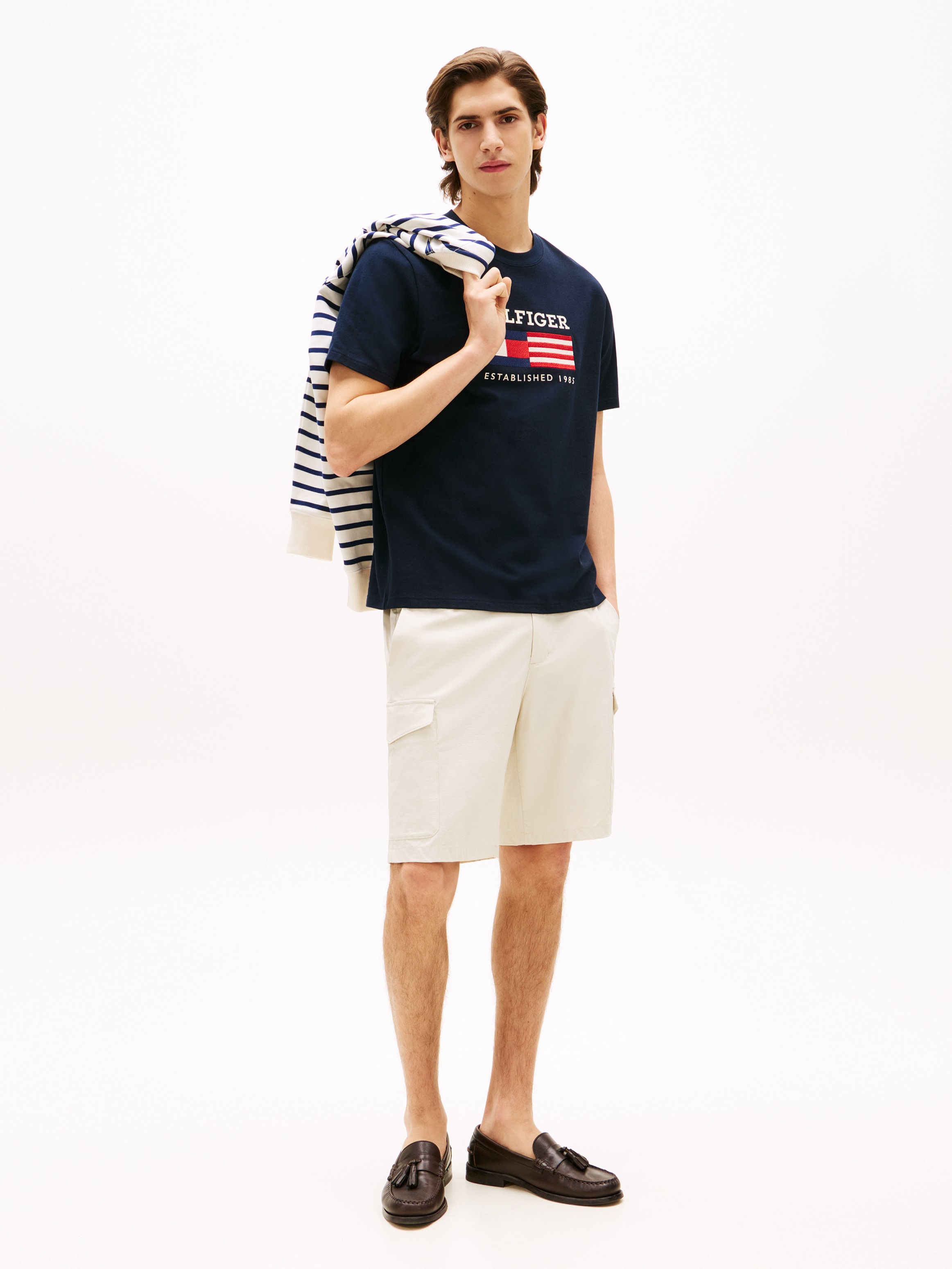 Tommy Hilfiger T-Shirt "AMERICANA MONOTYPE FLAG BOX TEE", Mit markanter Sti günstig online kaufen
