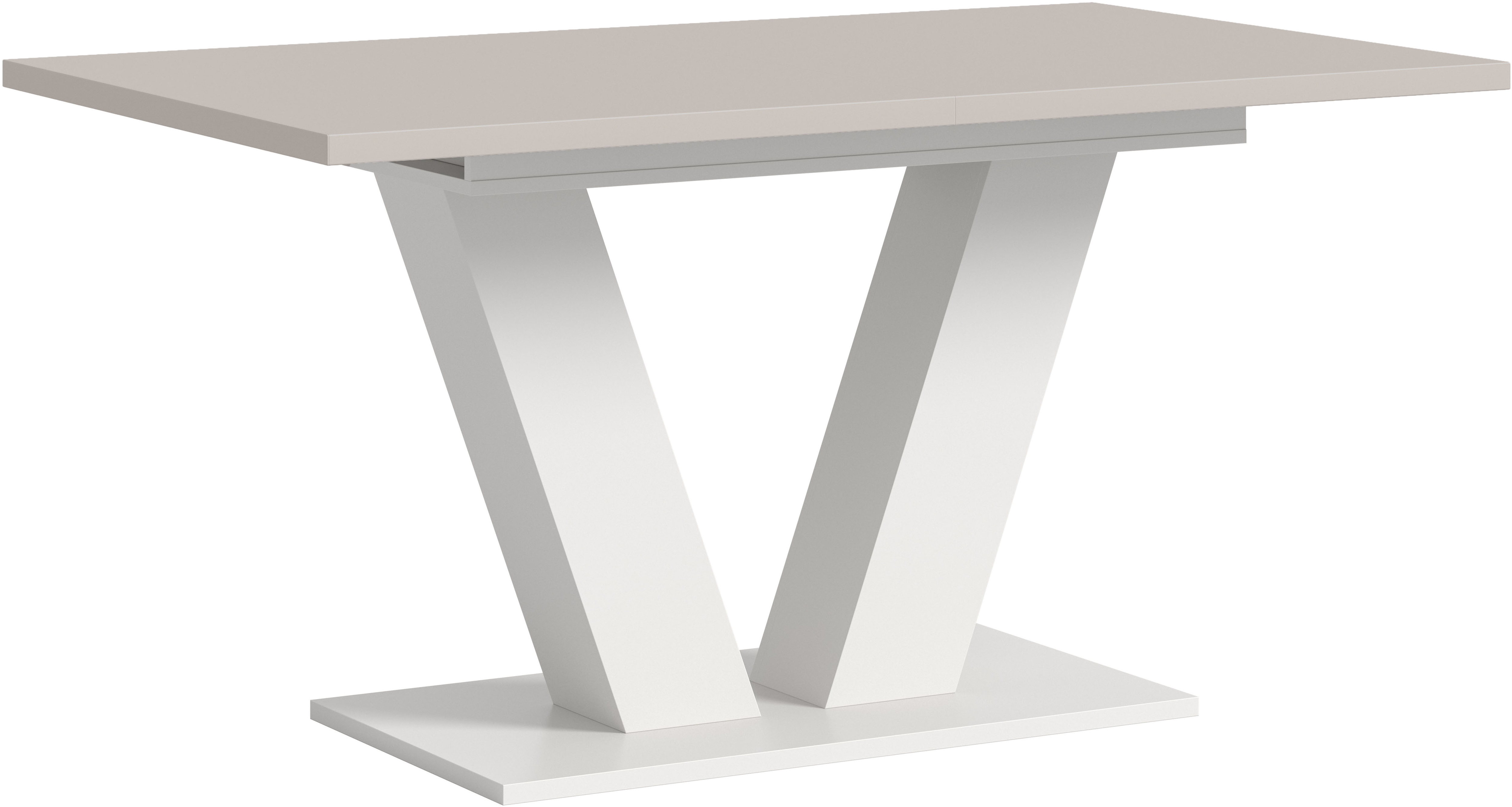 Home affaire Esstisch "Motus, ausziehbar 150 -190 cm, inklusive 40 cm Einlegeplatte" Set, 1 Stk. tlg. V-Gestell mit Bodenplatte, Tisch, Küchentisch, Esszimmer, Küche