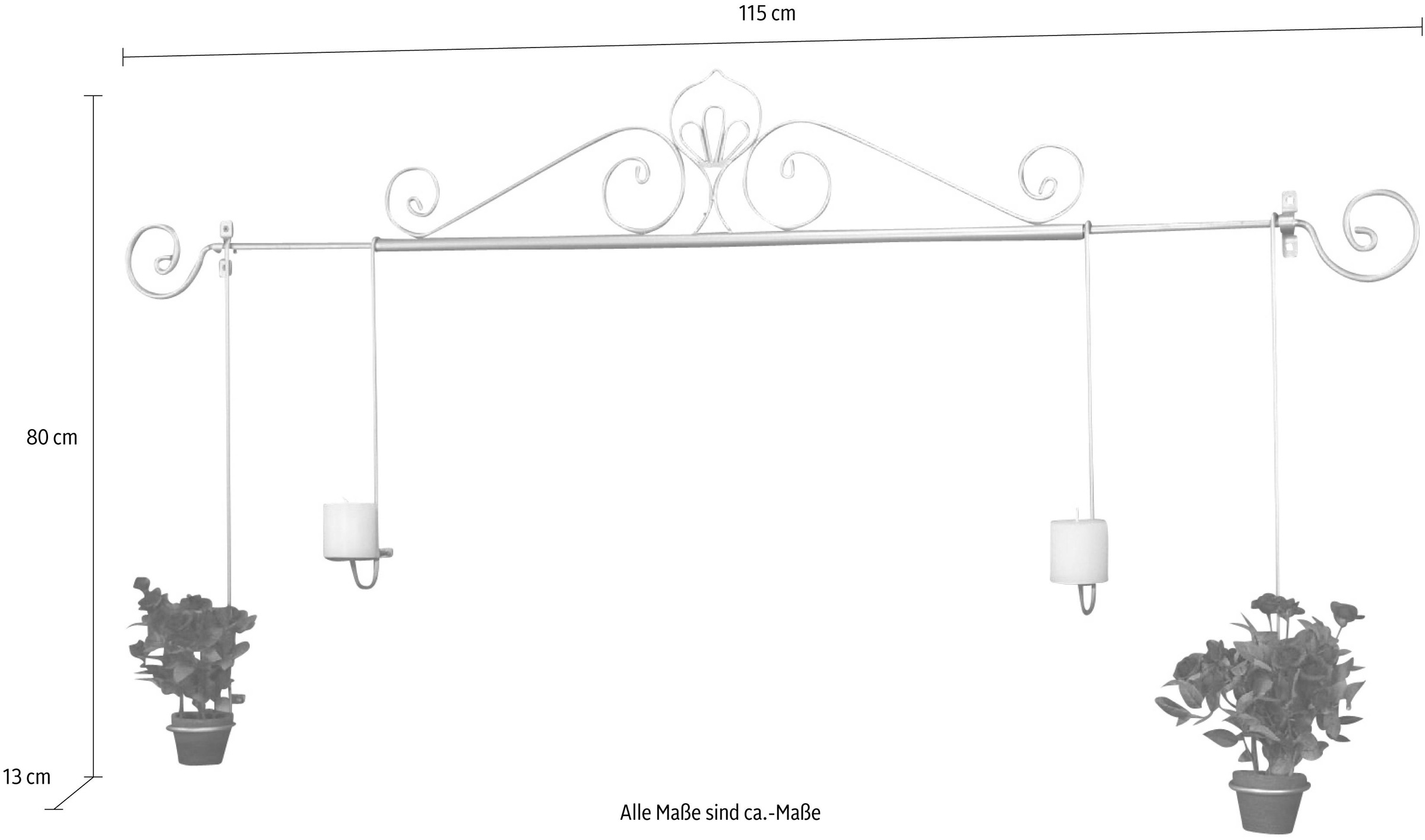HOFMANN LIVING AND MORE Kerzenhalter "Kerzen-Wandhalter variabel ausziehbar günstig online kaufen