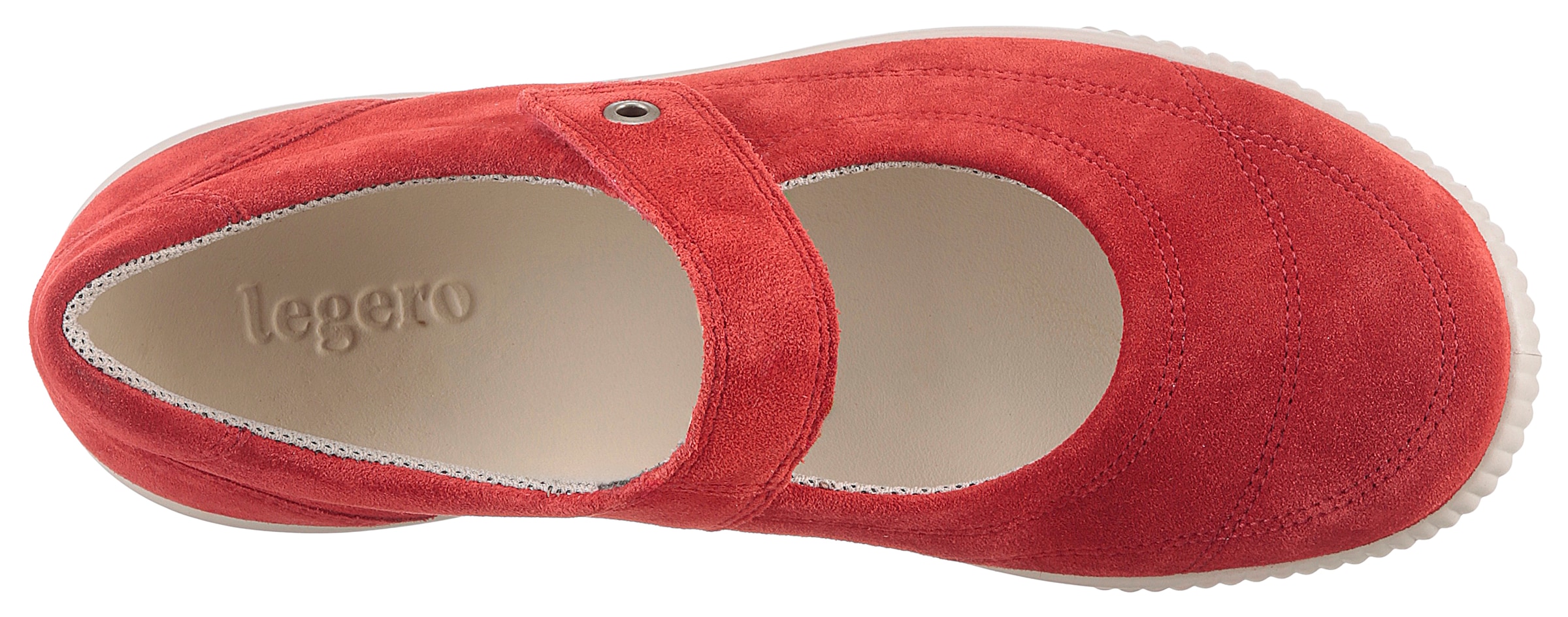 Legero Riemchenballerina »TANARO 5.0«, Slipper, Ballerina, Schlupfschuh mit Wechselfußbett und Klettriegel