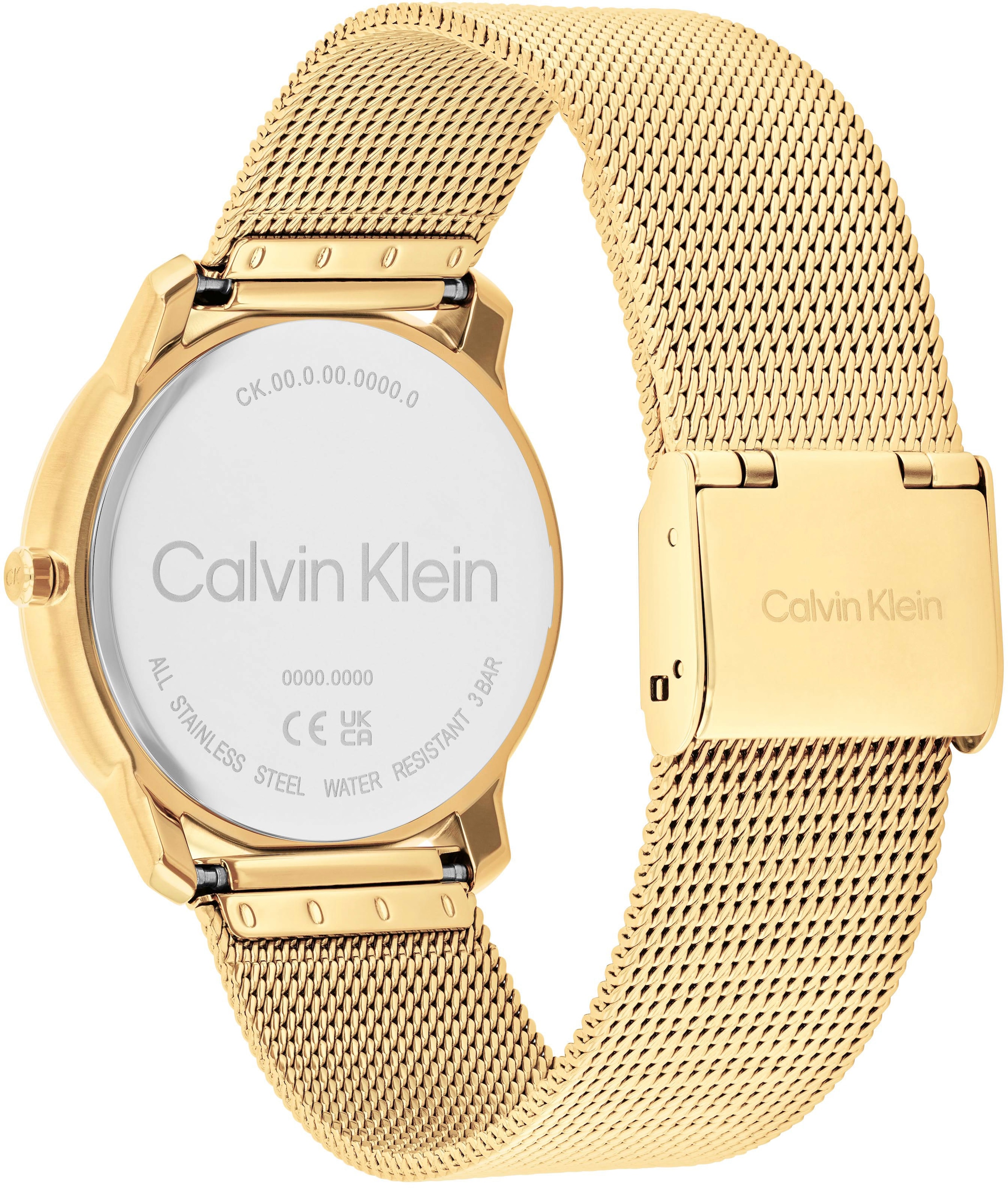 Calvin Klein Quarzuhr »CK ICONIC 35 mm«, Armbanduhr, Damenuhr, Edelstahlarmband, analog
