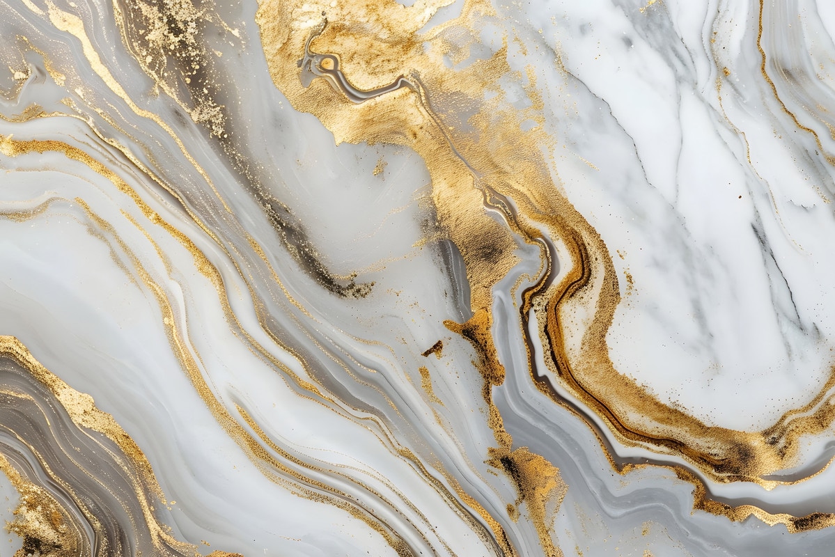 A.S. Création Vliestapete »Marmor-Tapete abstrakt Weiß Grau Gold Design« matt glatt