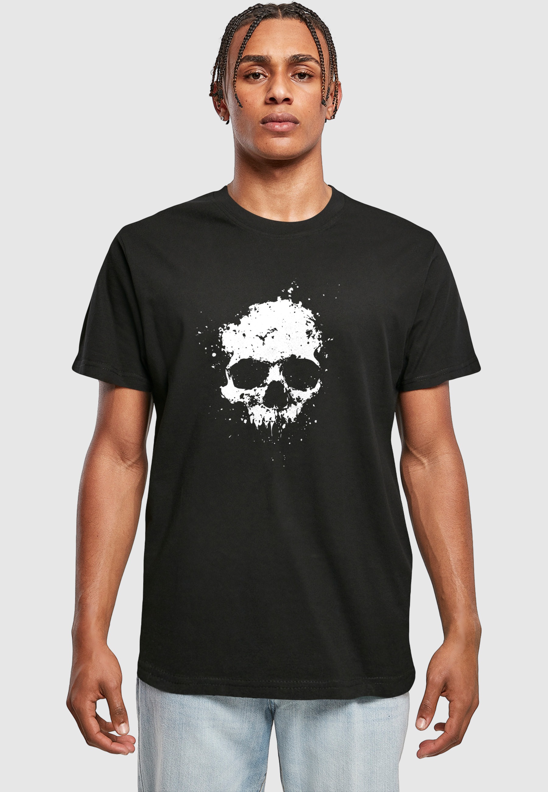 MisterTee T-Shirt »MisterTee Artsy Skull Paint Tee« 1 Stk.