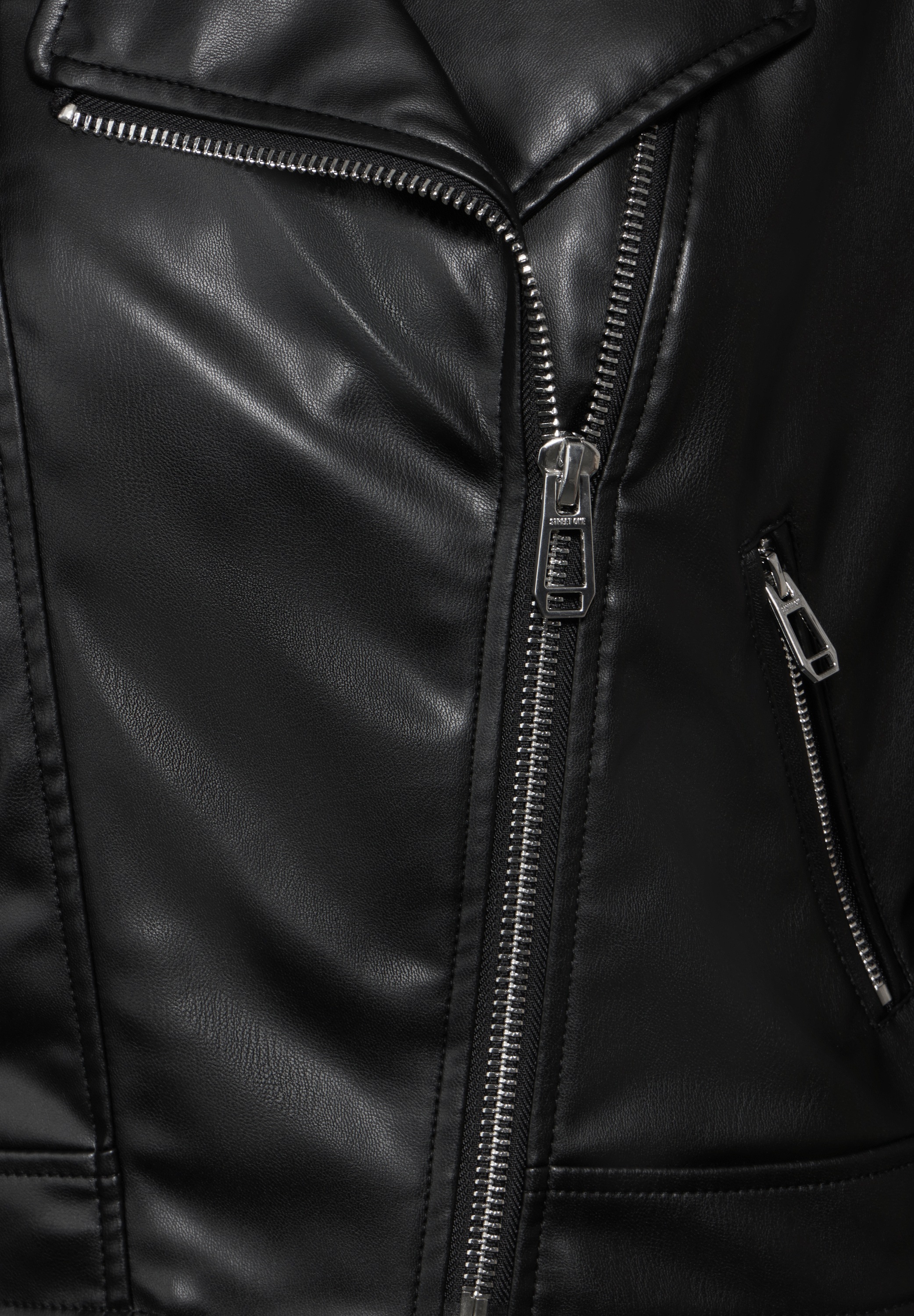 STREET ONE STUDIO Bikerjacke, ohne Kapuze, mit Reißverschluss-Detail