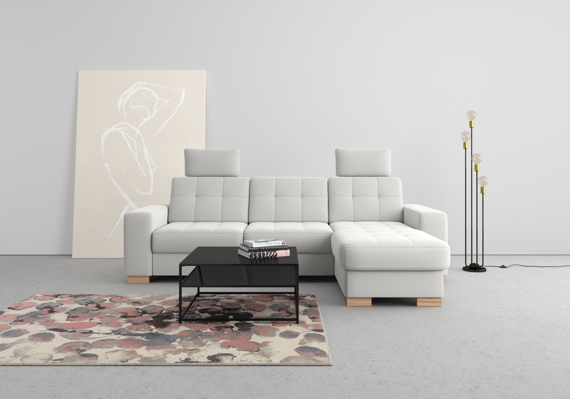 sit&more Ecksofa "Quincy L-Form", wahlweise mit Bettfunktion und Bettkasten günstig online kaufen