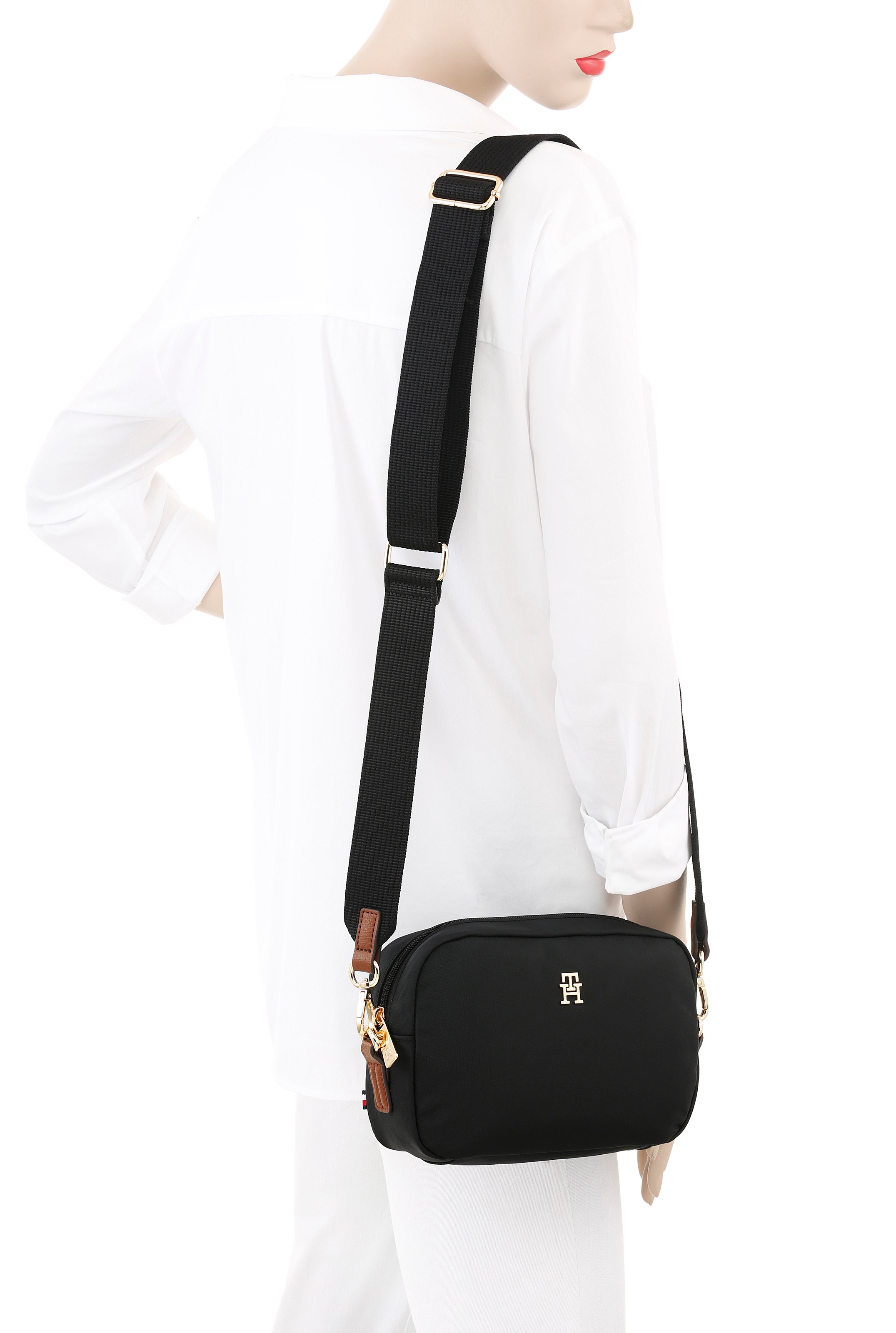 Tommy Hilfiger Mini Bag »POPETTE CAMERA BAG«, Damen Umhängetasche, Schultertasche mit TH-Schmuckelement