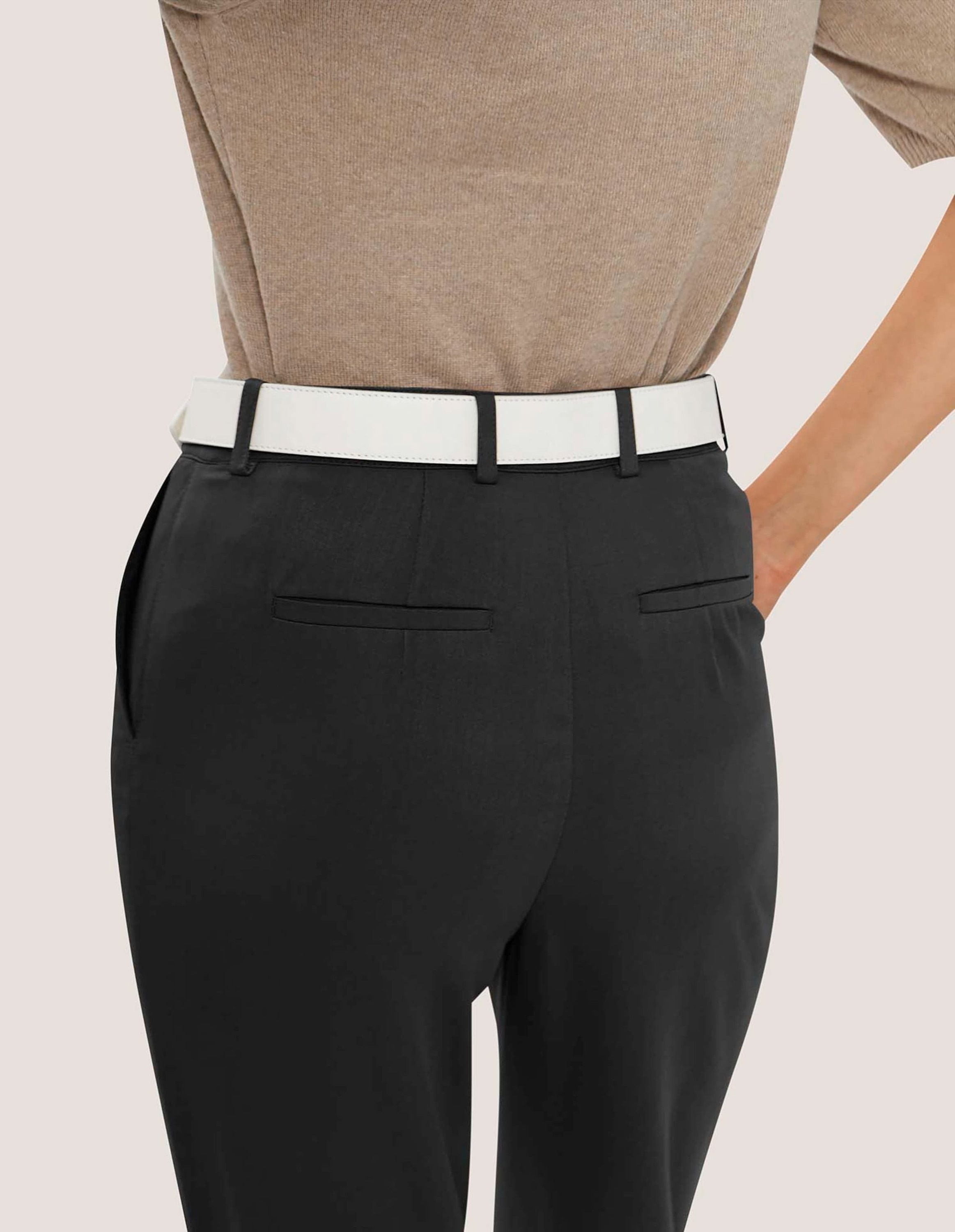 MADELEINE Stoffhose »Hose Schmale Hose mit modischem Saumbündchen«