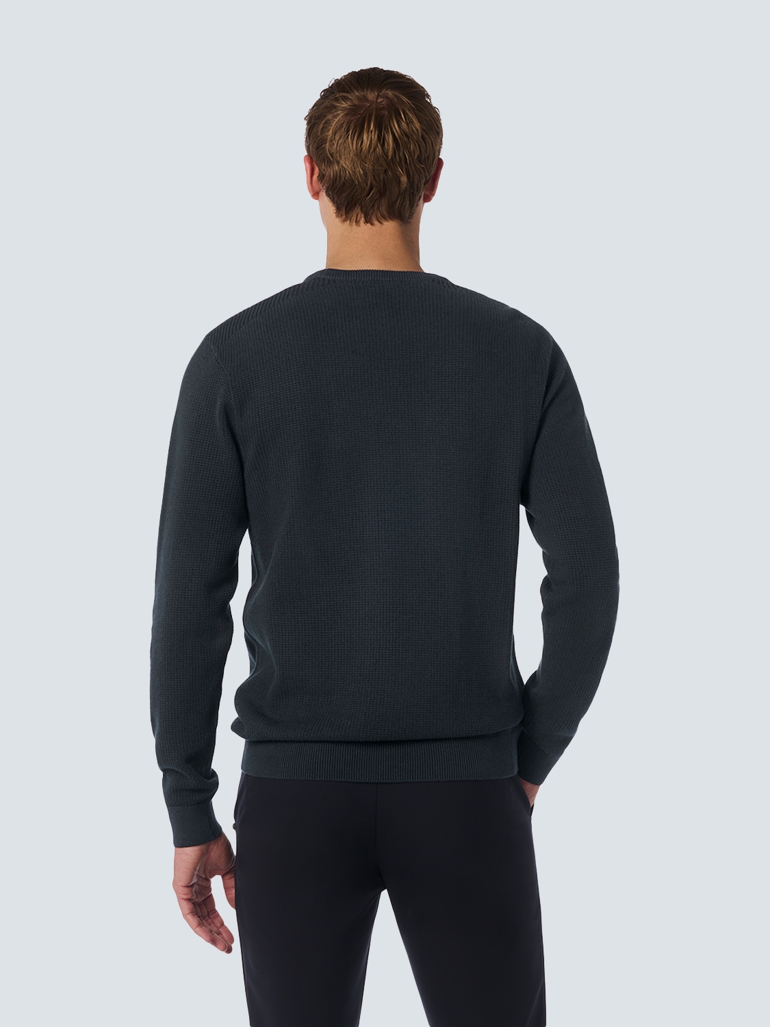 NO EXCESS Rundhalspullover »No Excess Rundhalspullover mit Raffinierter Zwei-Farben-Jacquard«