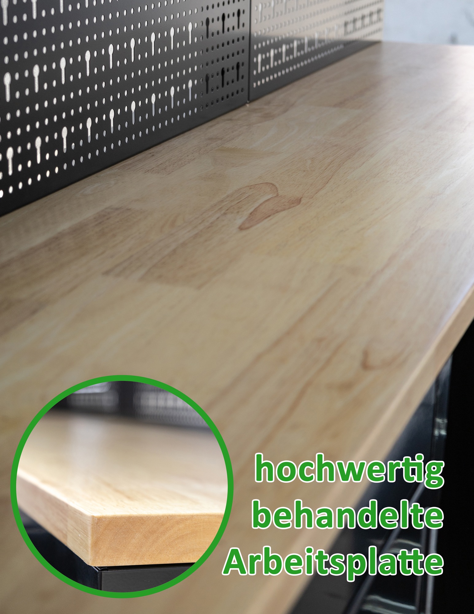 ONDIS24 Werkstatt-Set »Männerküche 260cm, Schwarz« 8 tlg. tlg. teilvormontiert, viel Stauraum, robuste Fläche, Stahl, frei stellbar