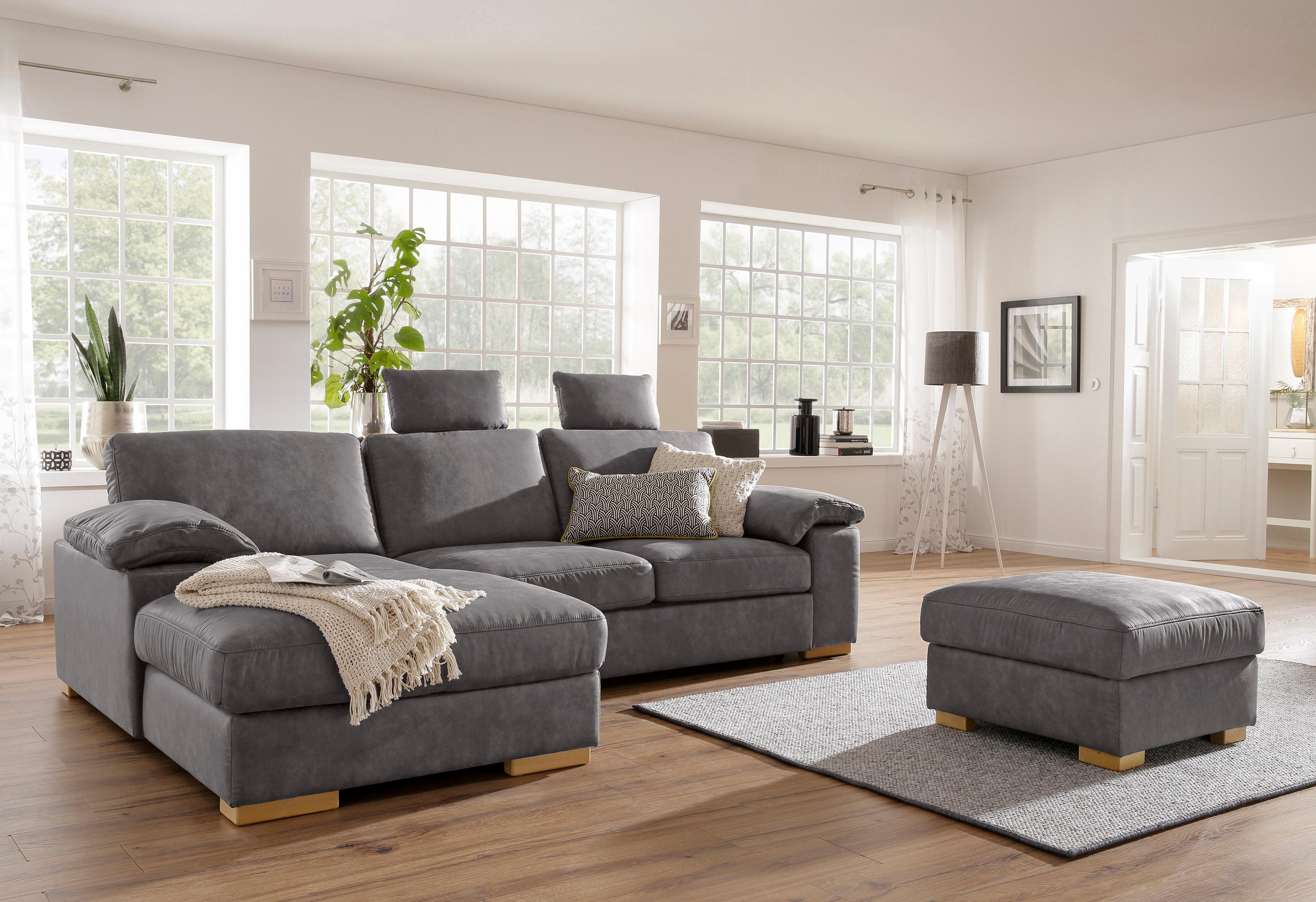 OTTO home Ecksofa "Ventura L-Form" wahlweise mit Schlaffunktion und Schlaffunktion/Bettkasten