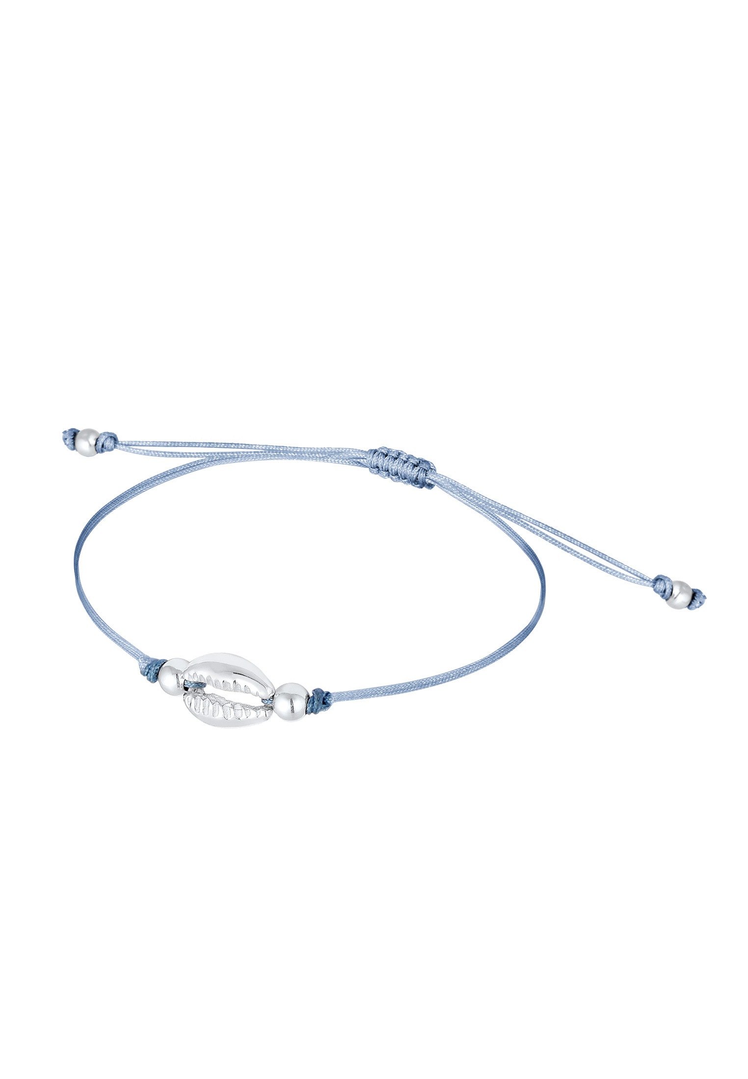 Elli Armband »Muschel Anhänger Meer Trend Nylon 925er Silber«