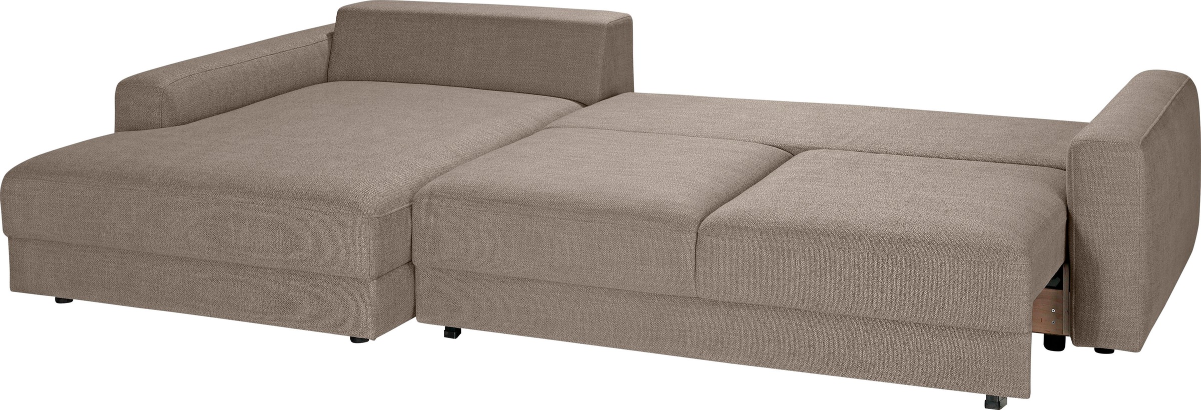 TRENDMANUFAKTUR Ecksofa »Bourbon II, hoher Sitzkomfort, extrabreite Recamiere für Relaxkomfort«, wahlweise mit Bettfunktion und Bettkasten, zeitlos und elegant, L-Form