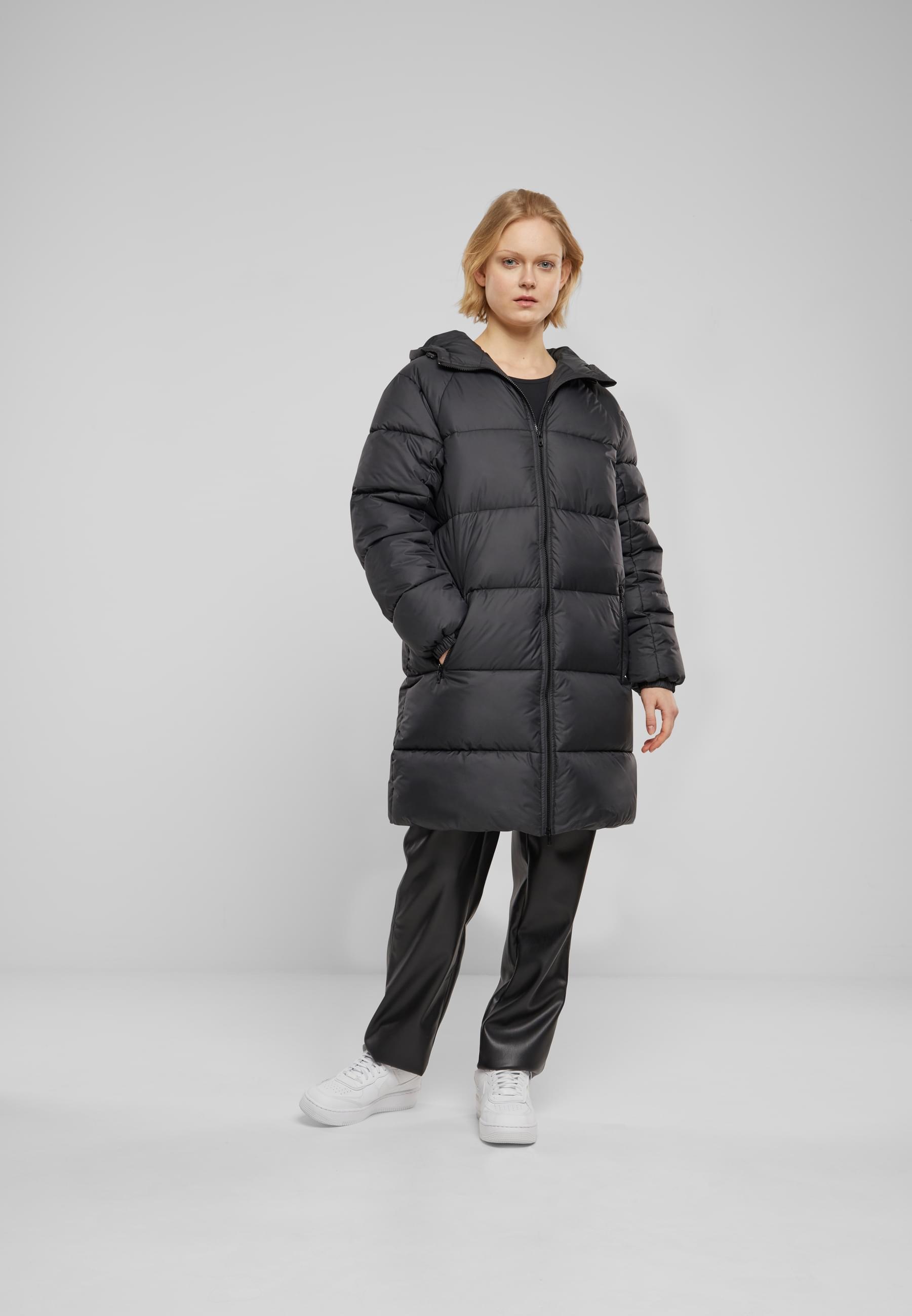 URBAN CLASSICS Winterjacke »Urban Classics Ladies Long Puffer Coat«, (1 St.), mit Kapuze