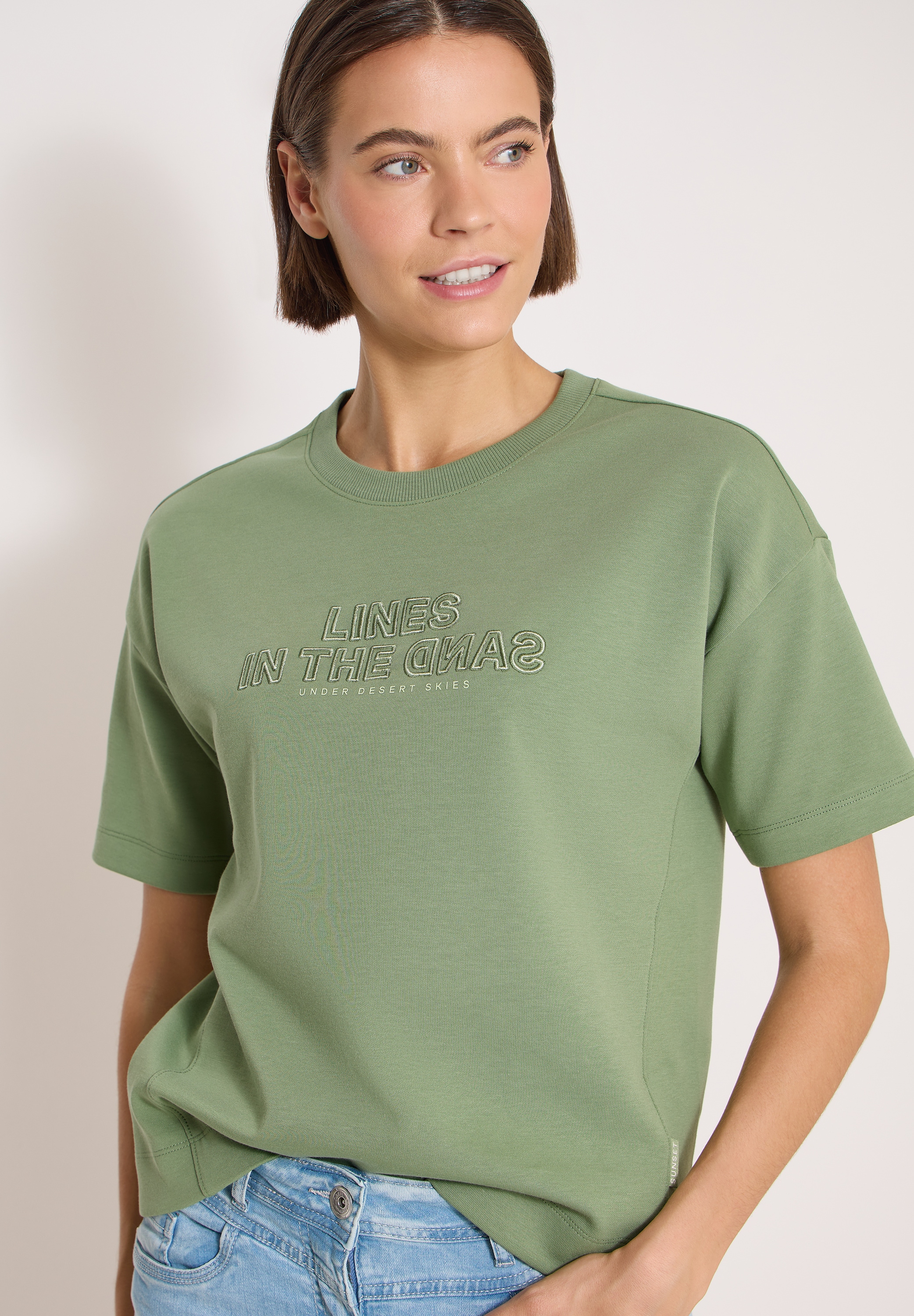 Cecil Sweater, Kurzarm Sweatshirt mit Embroidery