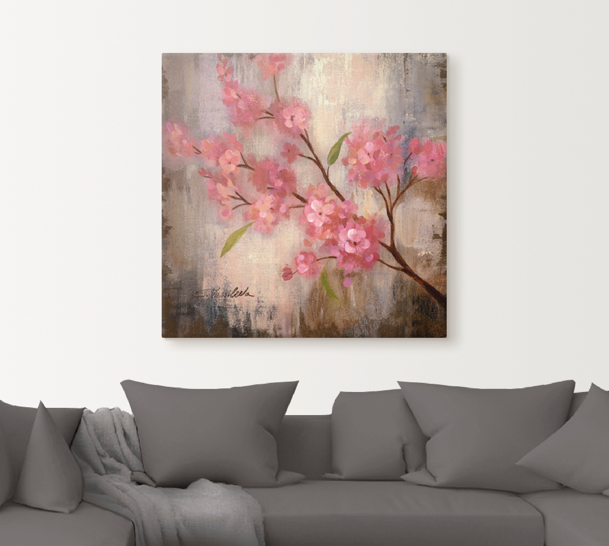 Thumbnail - Artland Leinwandbild "Kirschblüte II" Blumen 1 Stk. tlg. als Leinwandbild, Poster in verschied. Größen