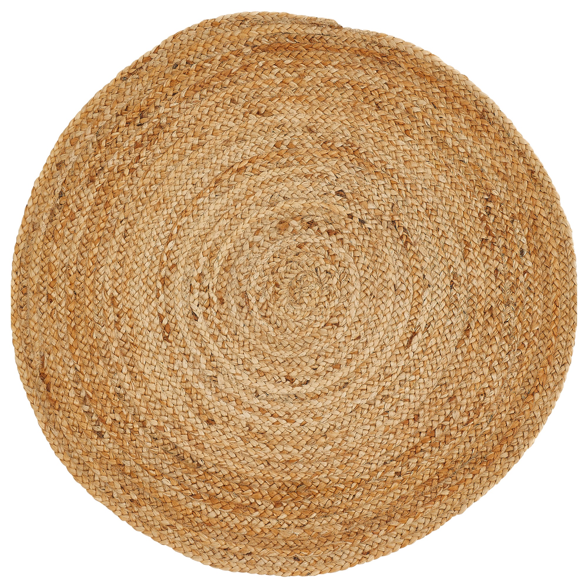 LUXOR living Teppich "Mamda 2, Juteteppich" rund 6 mm Höhe Flachgewebe, handgeflochten, Flecht Design, Naturfaser, Boho-Style