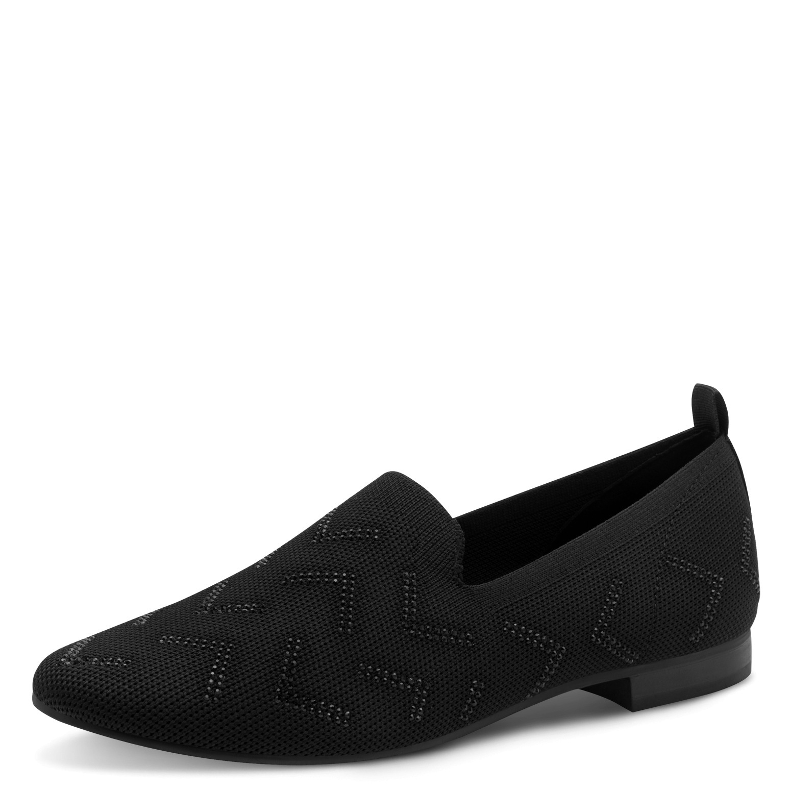 Slipper MARCO TOZZI, Damen, Gr. 39, schwarz, Textil, unifarben, Schuhe Slipper, Blockabsatz, Businessschuh Schlupfschuh in veganer Verarbeitung
