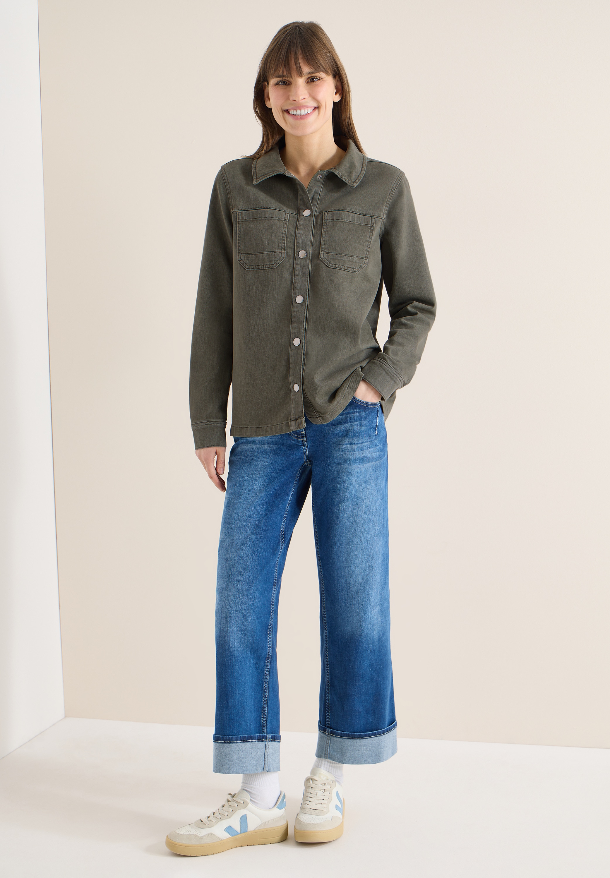 Cecil Kurzjacke ohne Kapuze in Denim-Optik