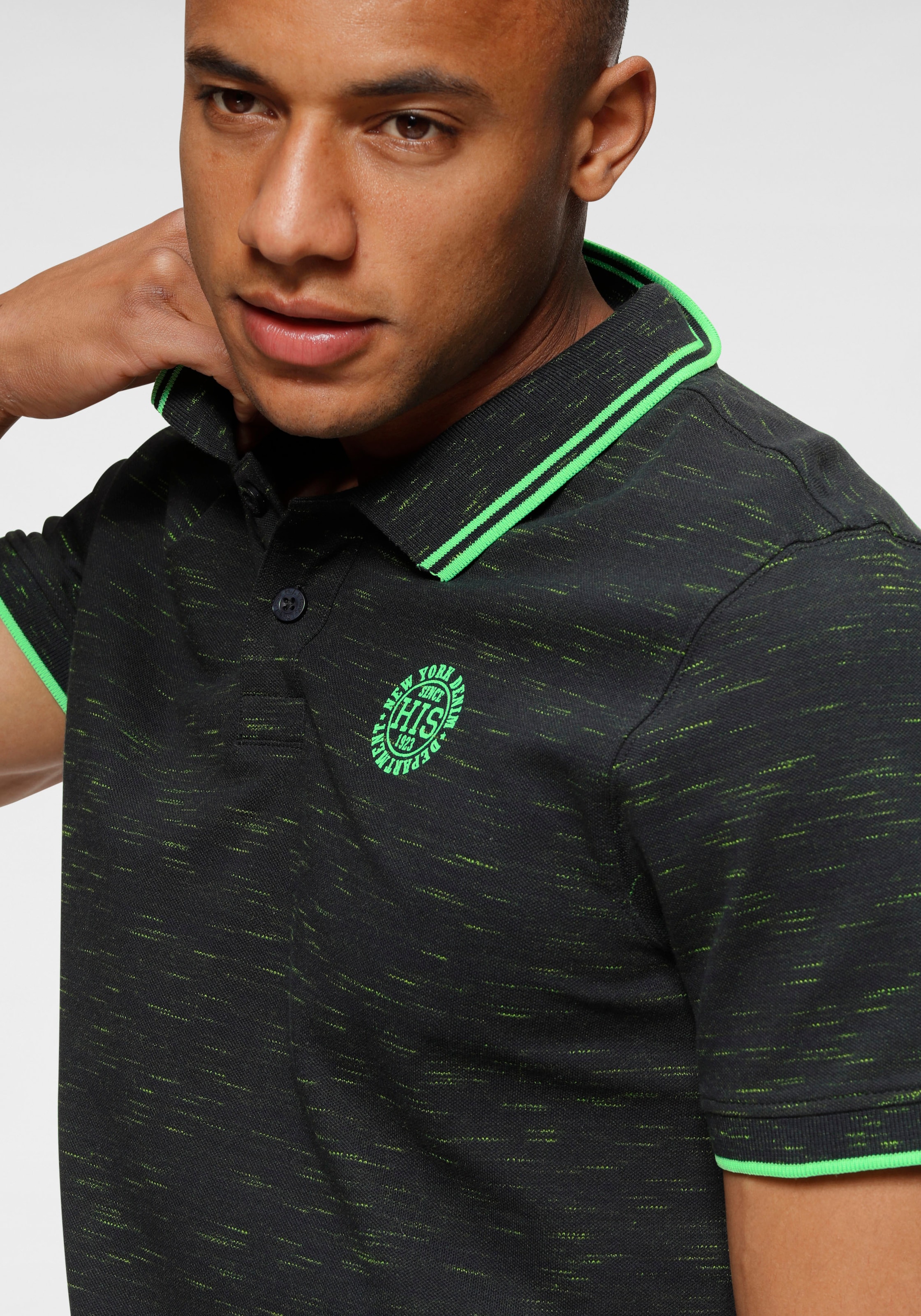 H.I.S Poloshirt, kurzärmelig, schmal geschnitten, mit Polokragen