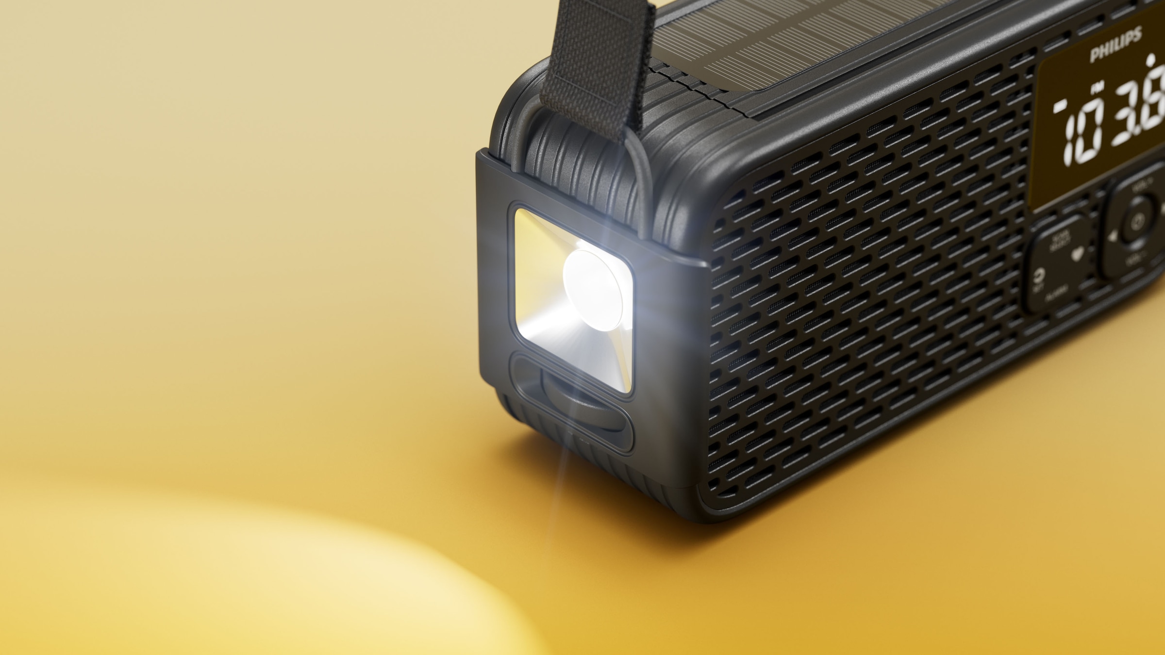 Philips Notfallradio »TAR3500/00« ( AM-Tuner | FM-Tuner 3 W) Kurbelradio, LED-Leuchte, lauter SOS-Alarm + Blinkleuchte,USB-C, USB-A