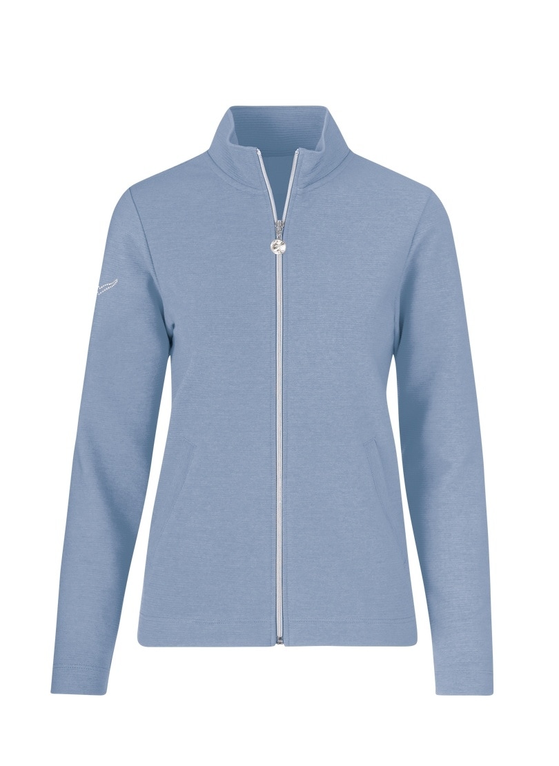 funkelnden »TRIGEMA | Sweatjacke mit Trigema BAUR online kaufen Strass-Steinen« Jacke