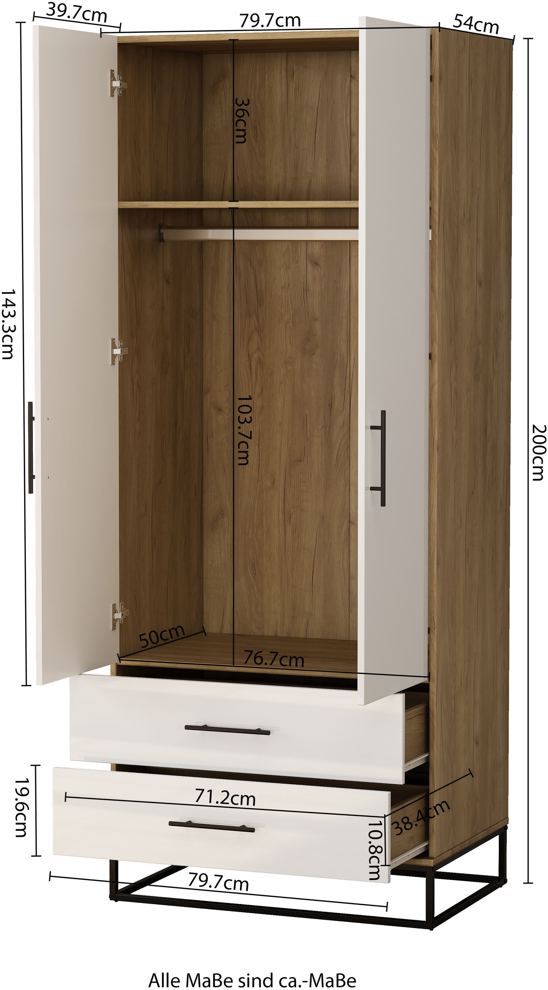 OTTO home Kleiderschrank »Lucca Schlafzimmerschrank Garderobe hochglanz Bestseller«