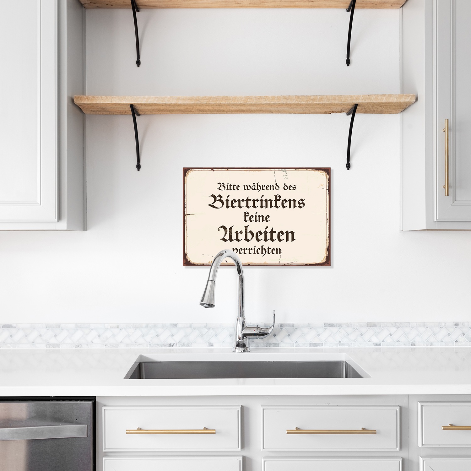 queence Metallbild "Bier Spruch Stahlschild Blechschild", (1 St.), 20x30x0, günstig online kaufen