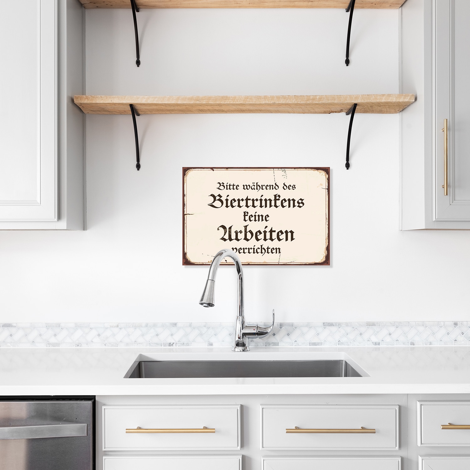 queence Metallbild "Bier Spruch Stahlschild Blechschild" 1 Stk. tlg. 20x30x günstig online kaufen