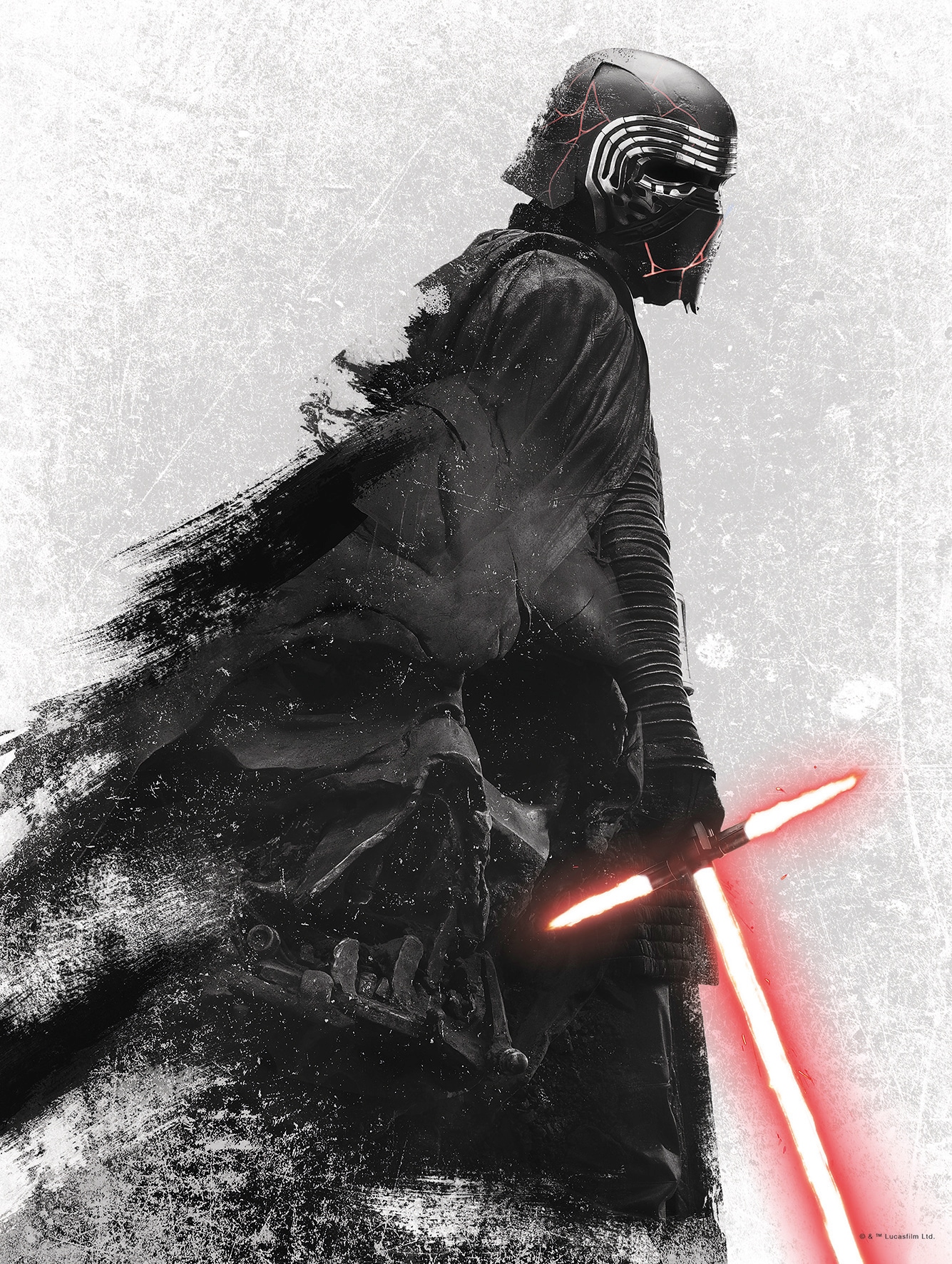 Komar "Star Wars EP9 Kylo Vader Shadow" Star Wars 1 Stk. tlg. Wandbild zur Dekoration im Kinderzimmer - ohne Rahmen