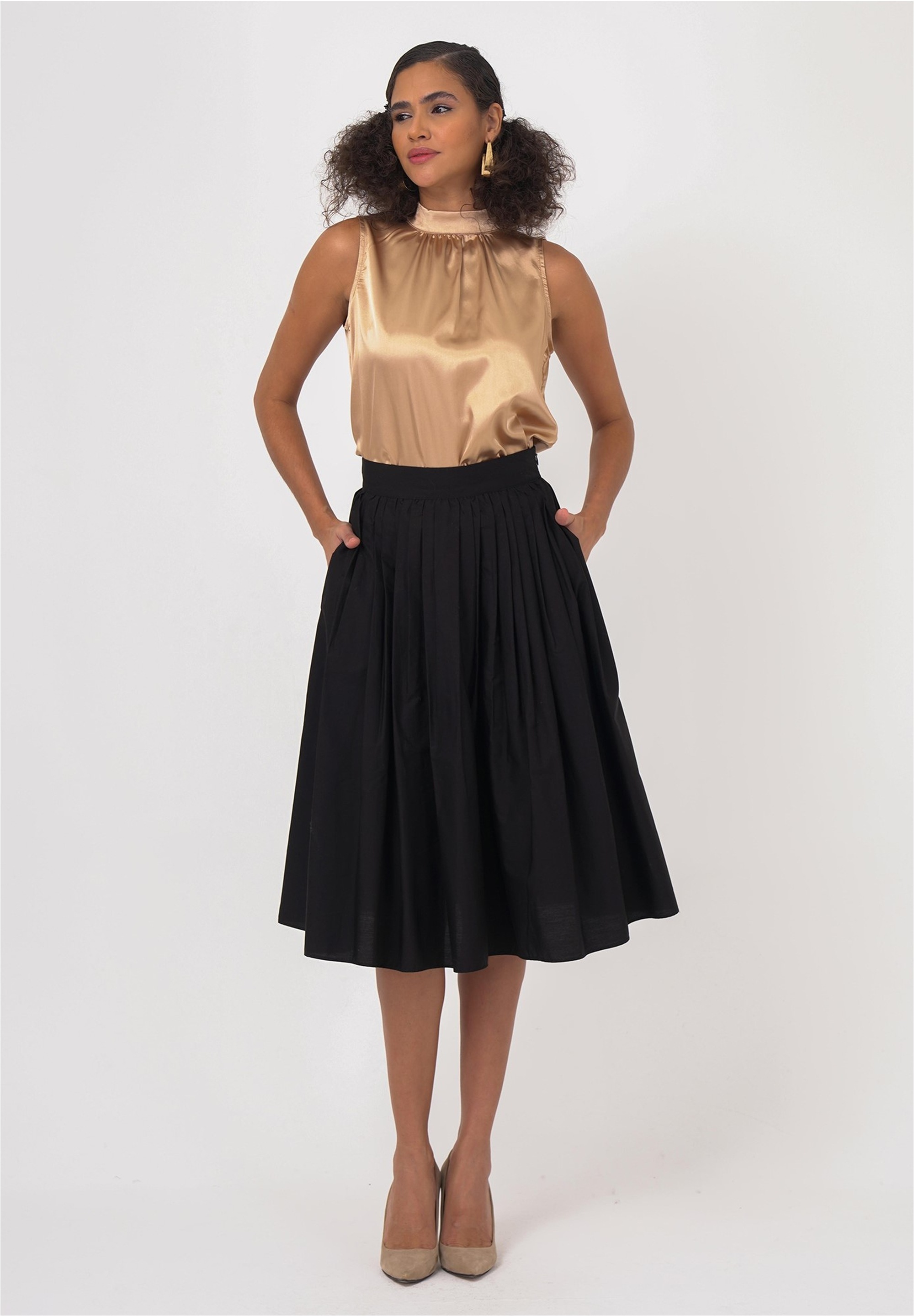 Thumbnail - freshlions Sommerrock "Seraphina" 1 Stk. mit tollem Faltenwurf