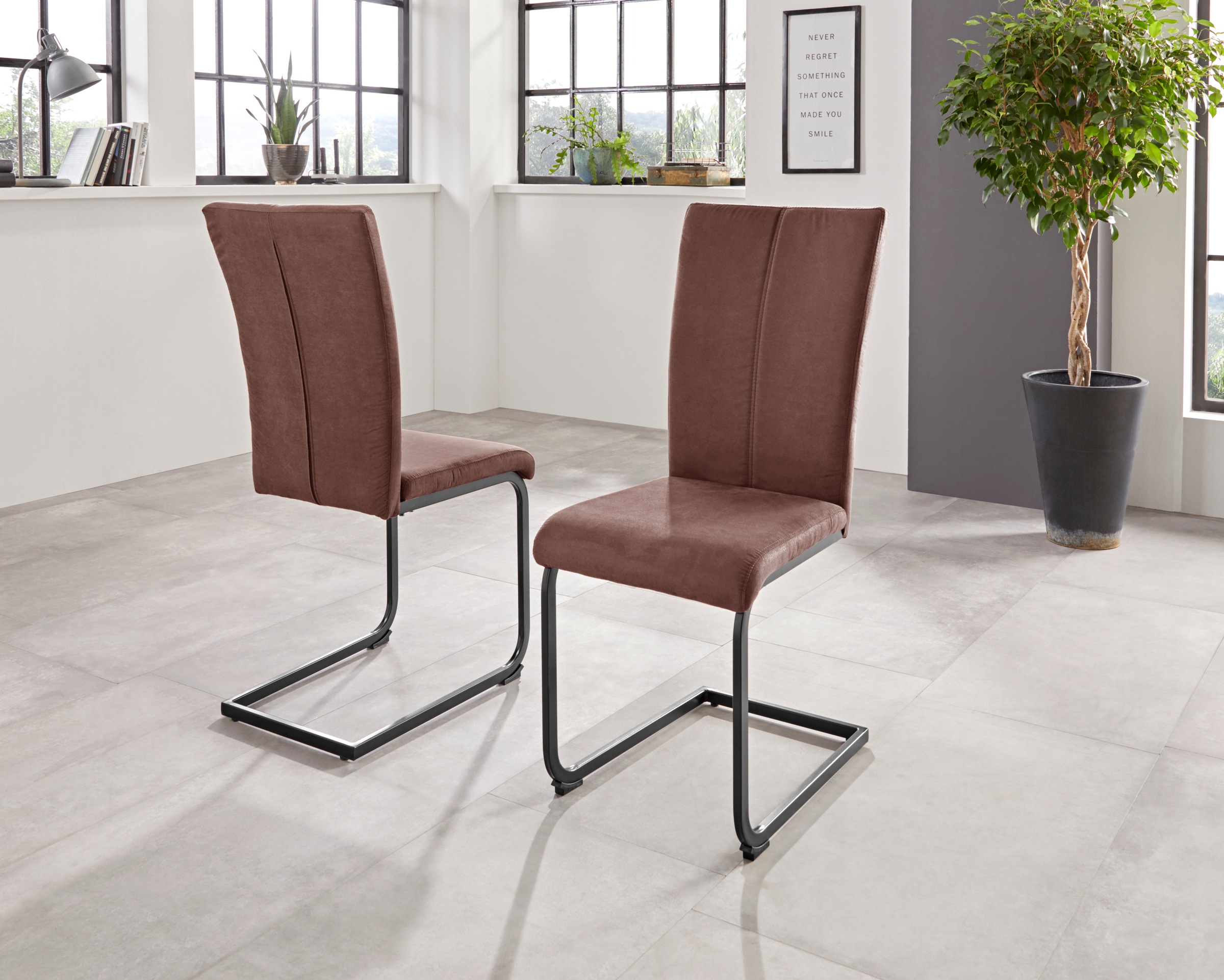 Home affaire Freischwinger "Oliver" () 2 Stk.Stuhl belastbar bis 120 Kg günstig online kaufen