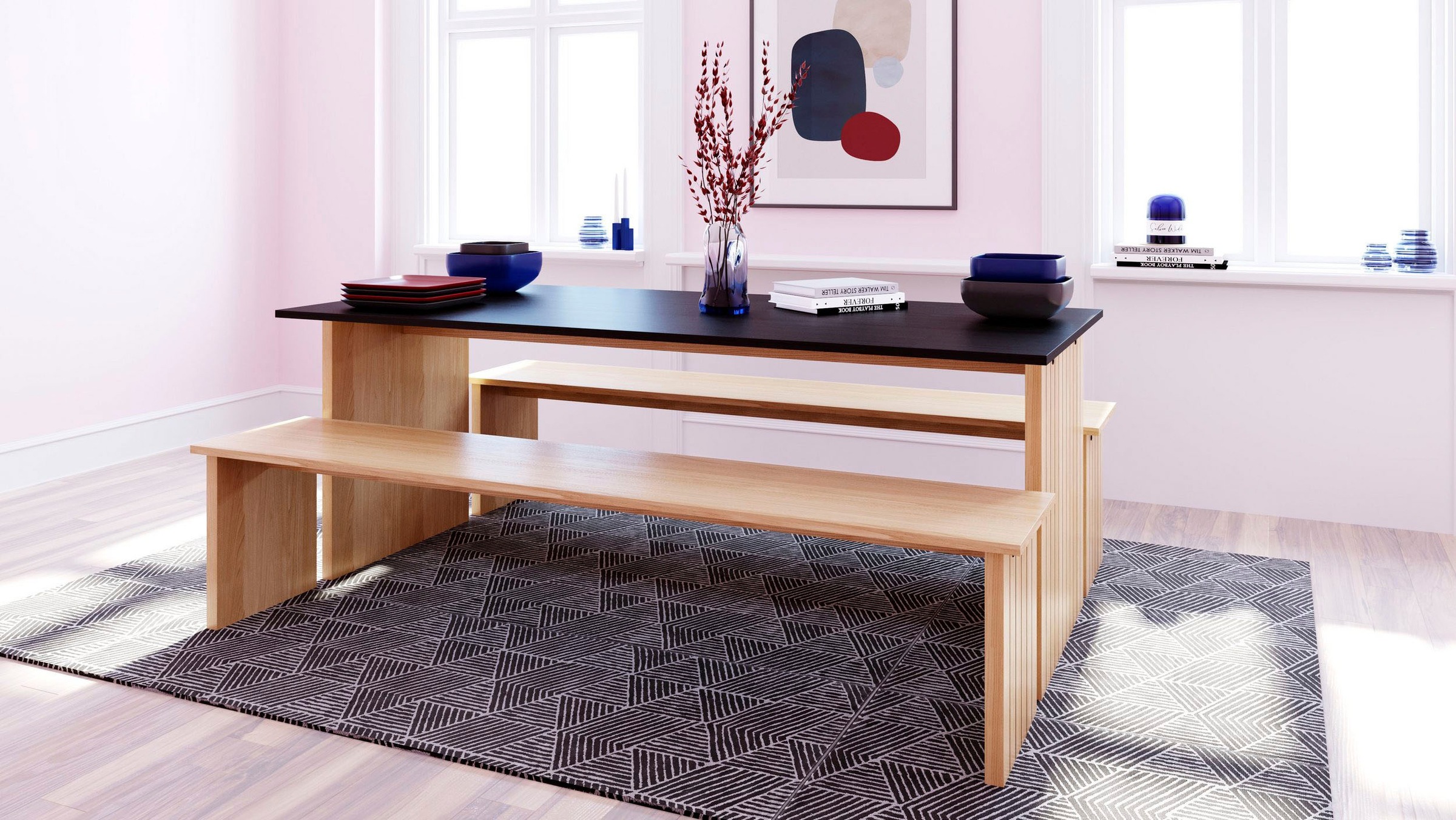 Woodman Esstisch "Stripe" Holzfurnier aus Eiche, Breite 160 cm, FSC-zertifi günstig online kaufen