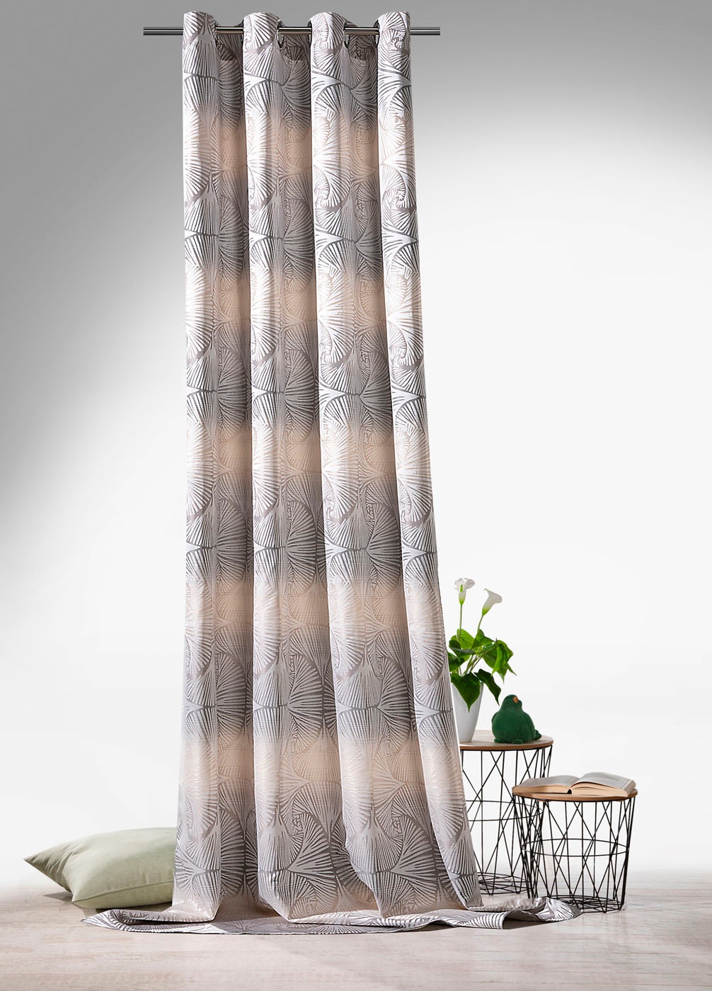 Weckbrodt Vorhang "Gingko" Ösen 1 Stk. tlg. Jacquard mit Gingko - Muster, Ö günstig online kaufen