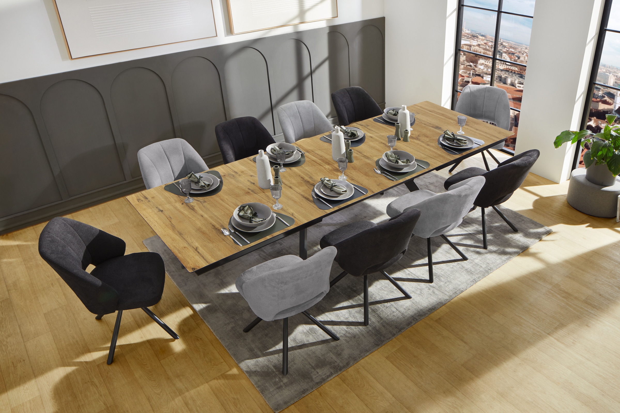 Jockenhöfer Gruppe Esstisch »Tyson, 3-fach ausziehbar« Extrabreit (200-320x100cm), Synchronauszug, melaminbeschichtet