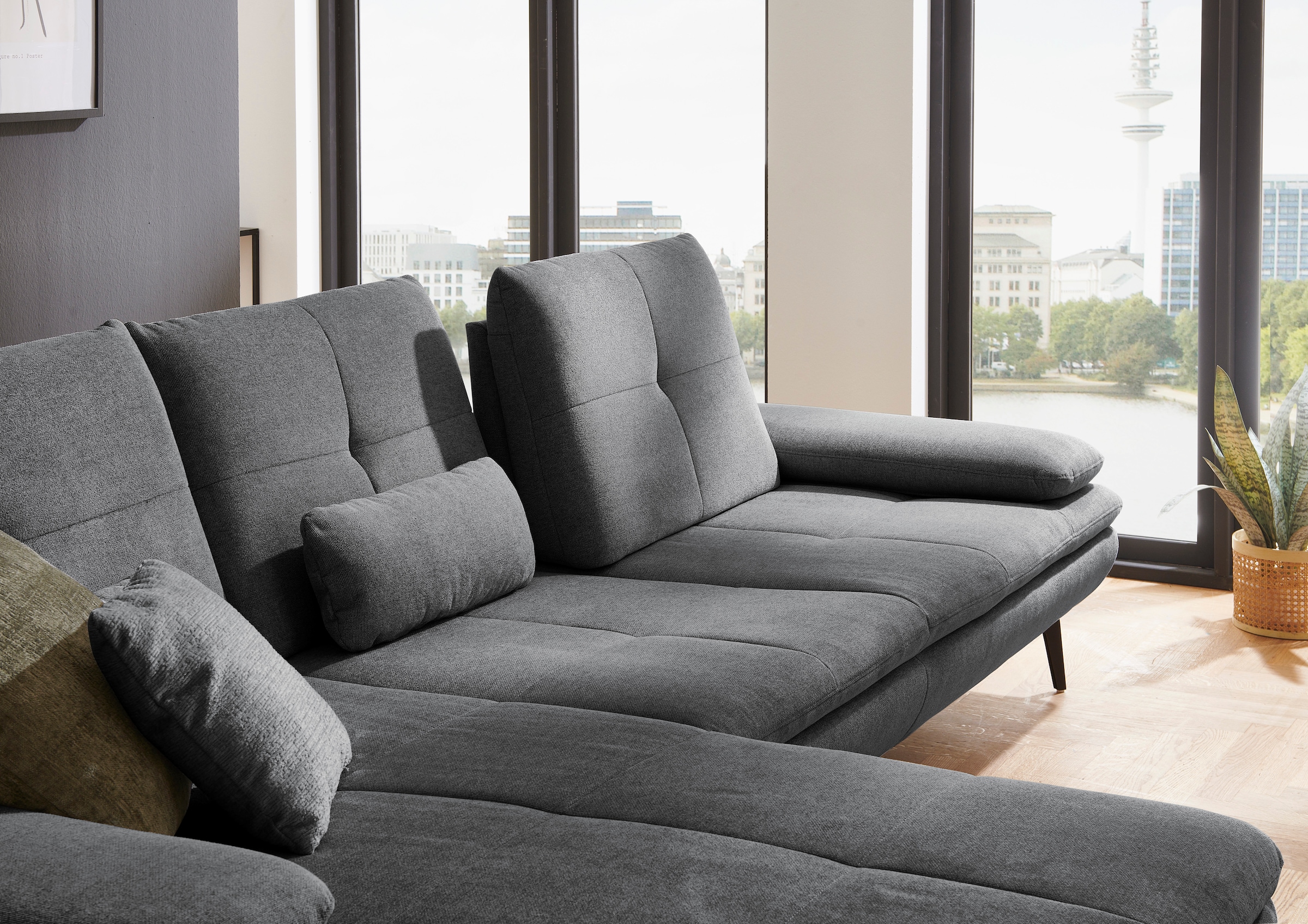 Die PlanBar Ecksofa »MP-IN23002 L-Form«, (2 St.), wahlweise mit Armteil- und Sitztiefenverstellung