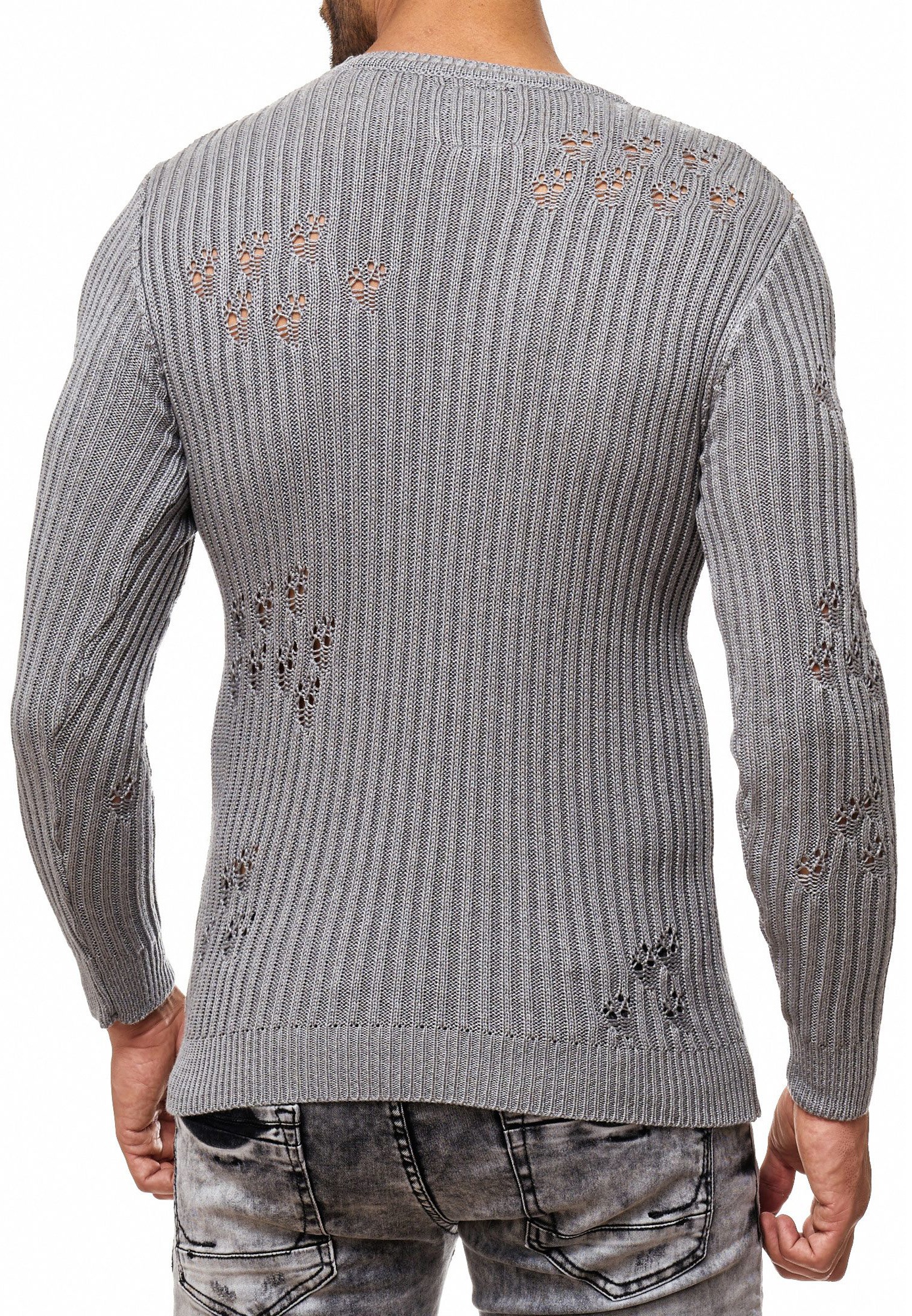Rusty Neal Strickpullover, im lässigen Used-Look